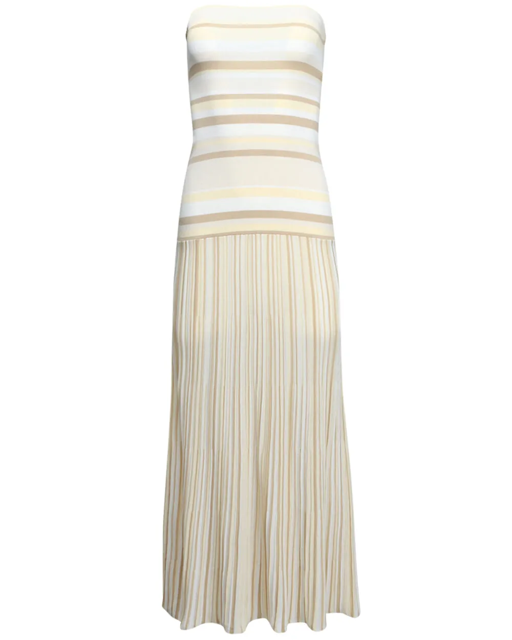 Butter Stripe Strapless Citara Dress