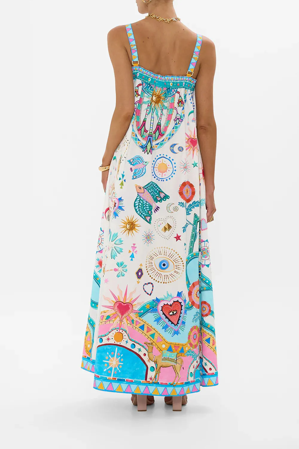 CAMILLA - Wide Strap Sundress Living in Colour