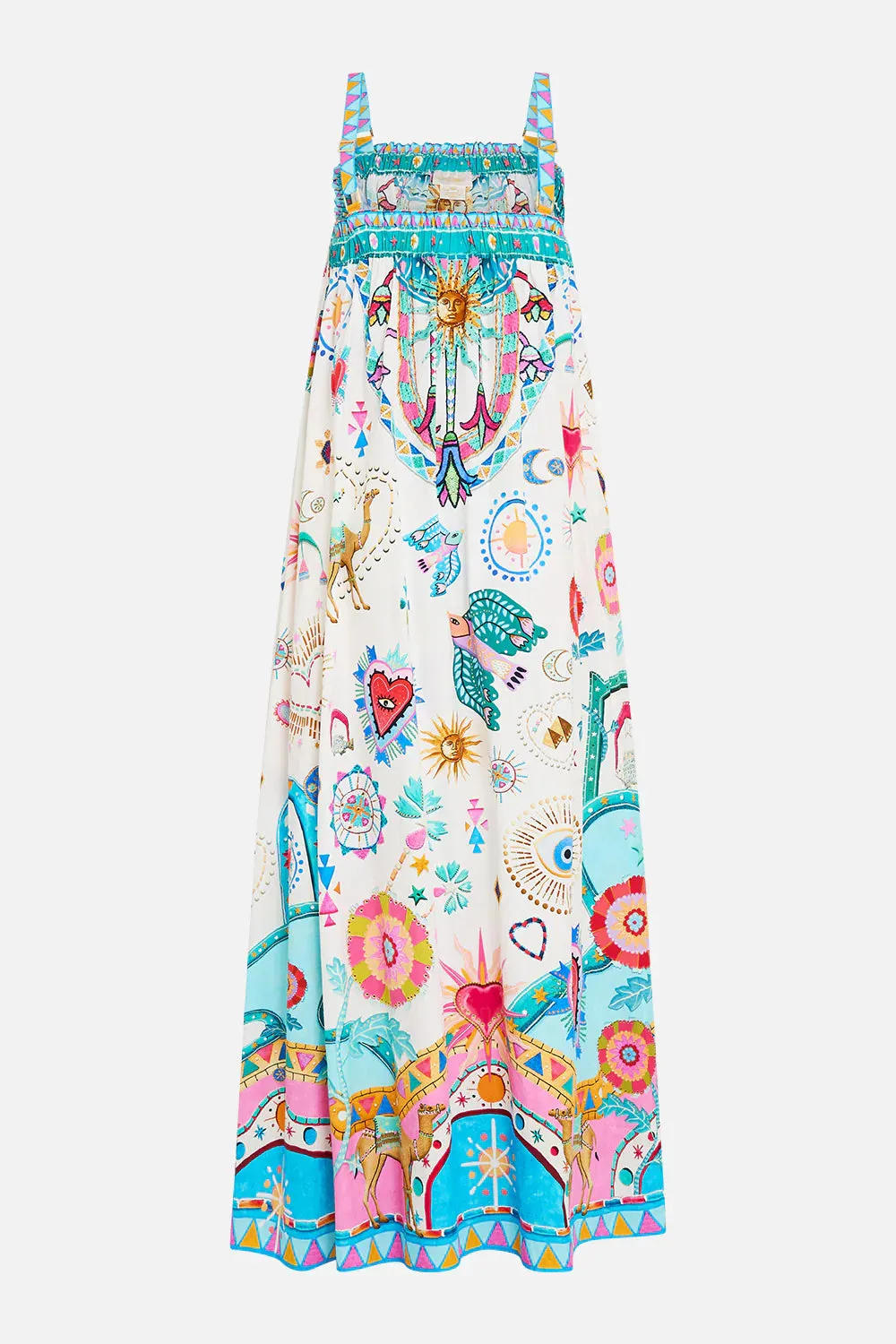 CAMILLA - Wide Strap Sundress Living in Colour