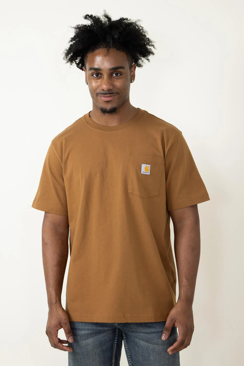 Carhartt Relaxed Heavyweight Pocket C Graphic T-Shirt for Men in Brown | 106149-BRN