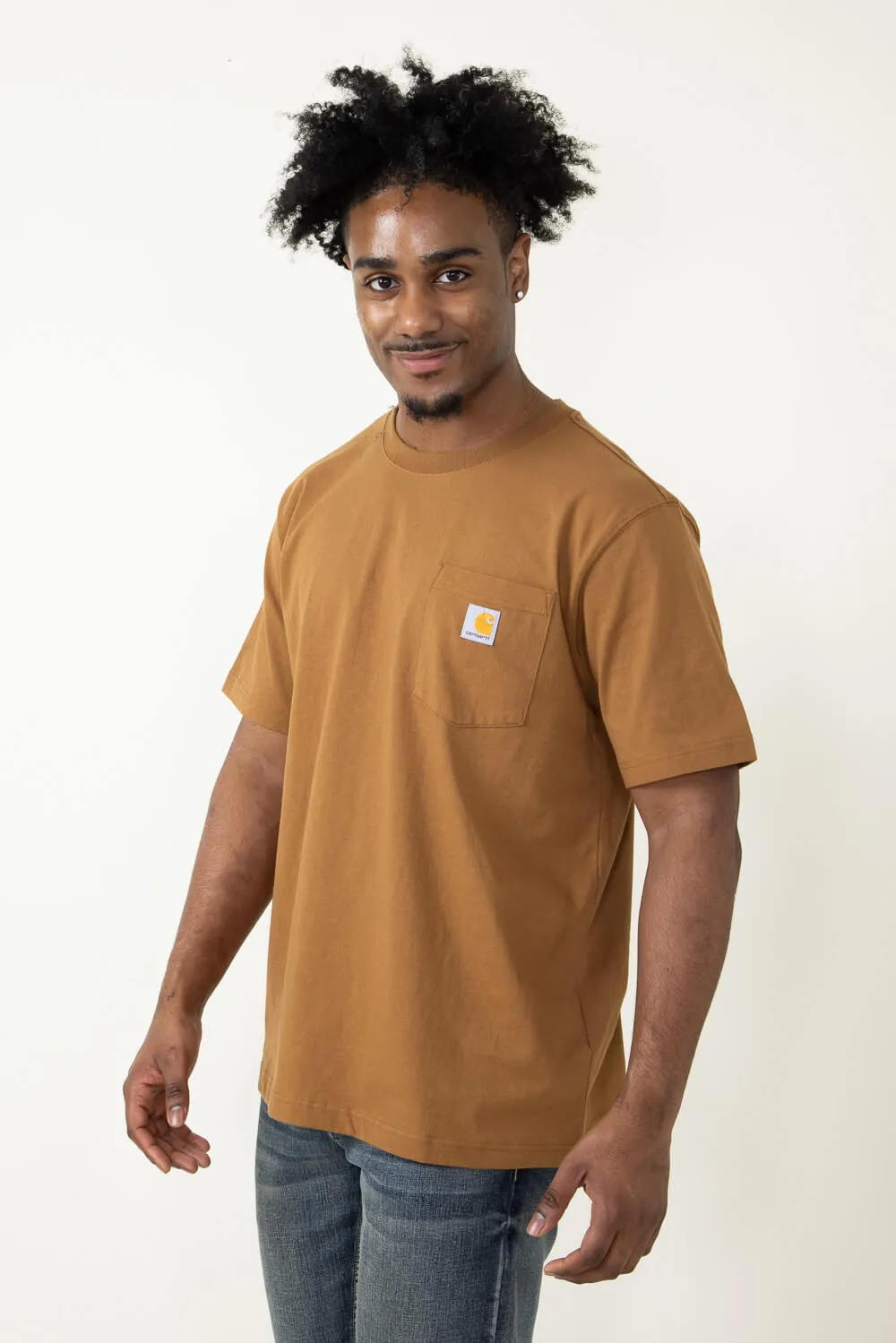 Carhartt Relaxed Heavyweight Pocket C Graphic T-Shirt for Men in Brown | 106149-BRN