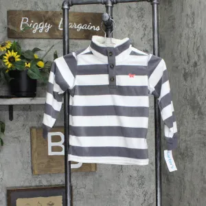Carter's Toddler Boy Striped Fleece Pullover Sweatshirt 2Q223110 Gray Stripe 5T