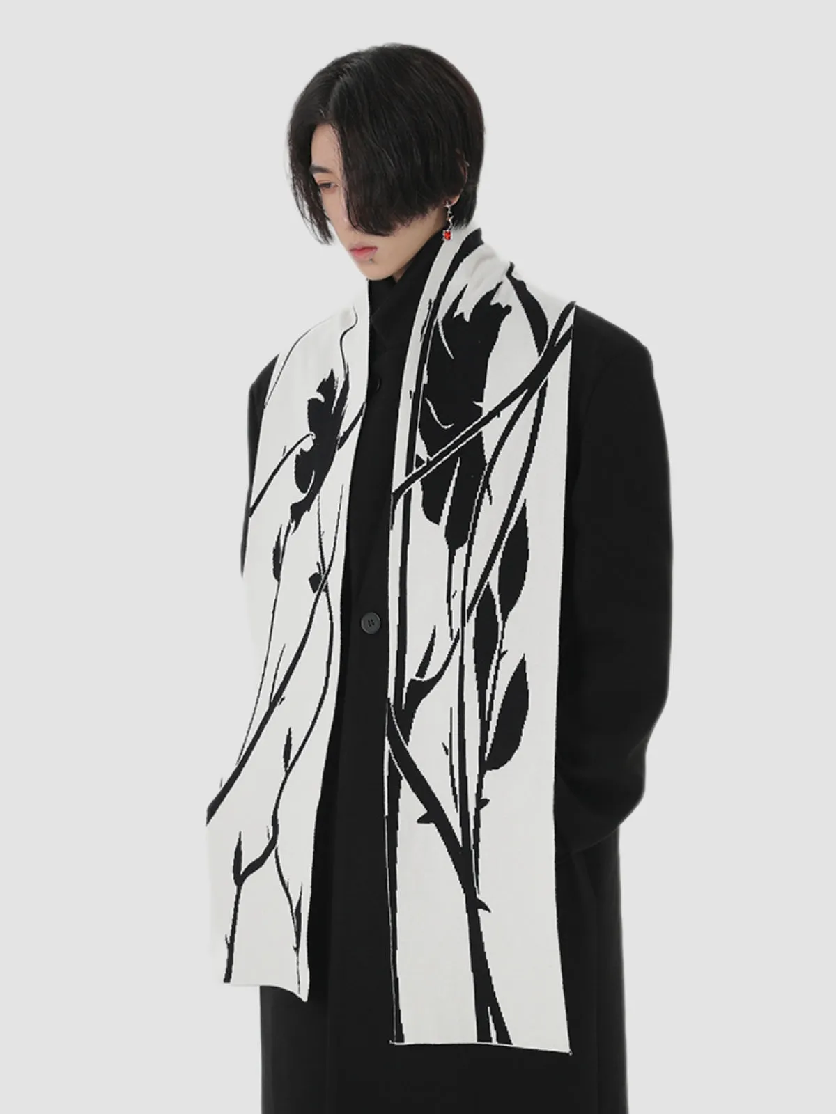Cashmere Woolen Black Overcoat