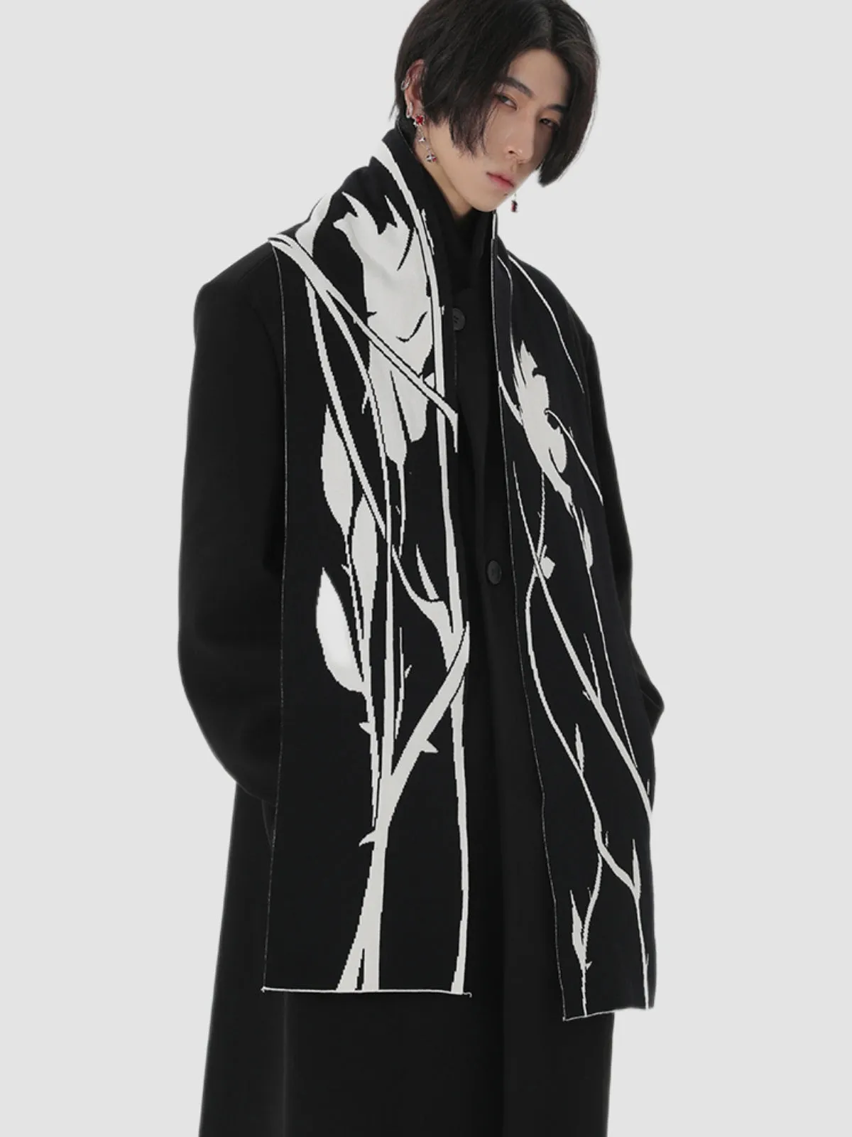 Cashmere Woolen Black Overcoat