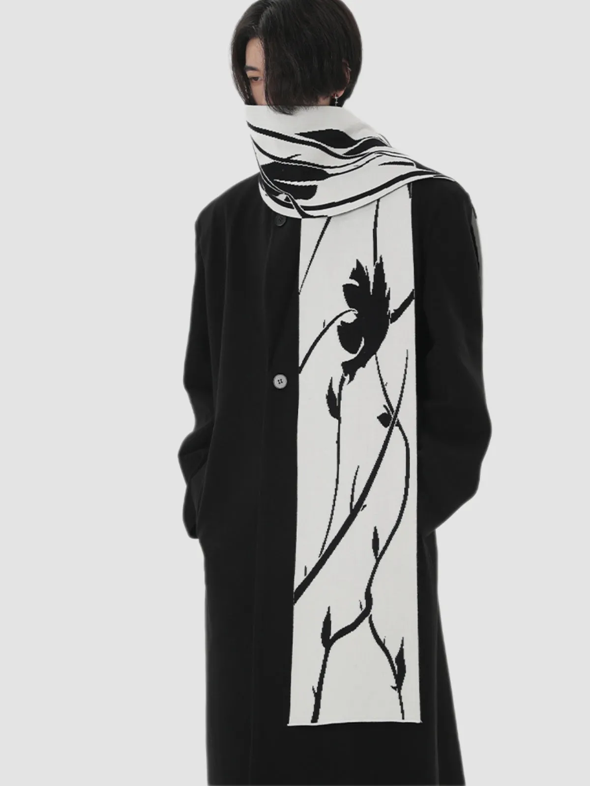 Cashmere Woolen Black Overcoat