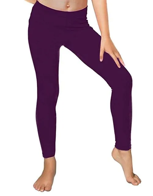 Children's Fleece Lined Legging/Bottoms in Deep Purple Violet, Sz 6X!