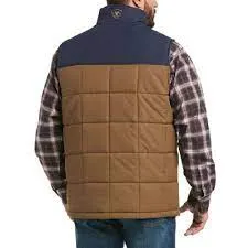 CL10037545-XL-Cub/Nvy Mens Ariat Insulated Vest Color Block "Crius"