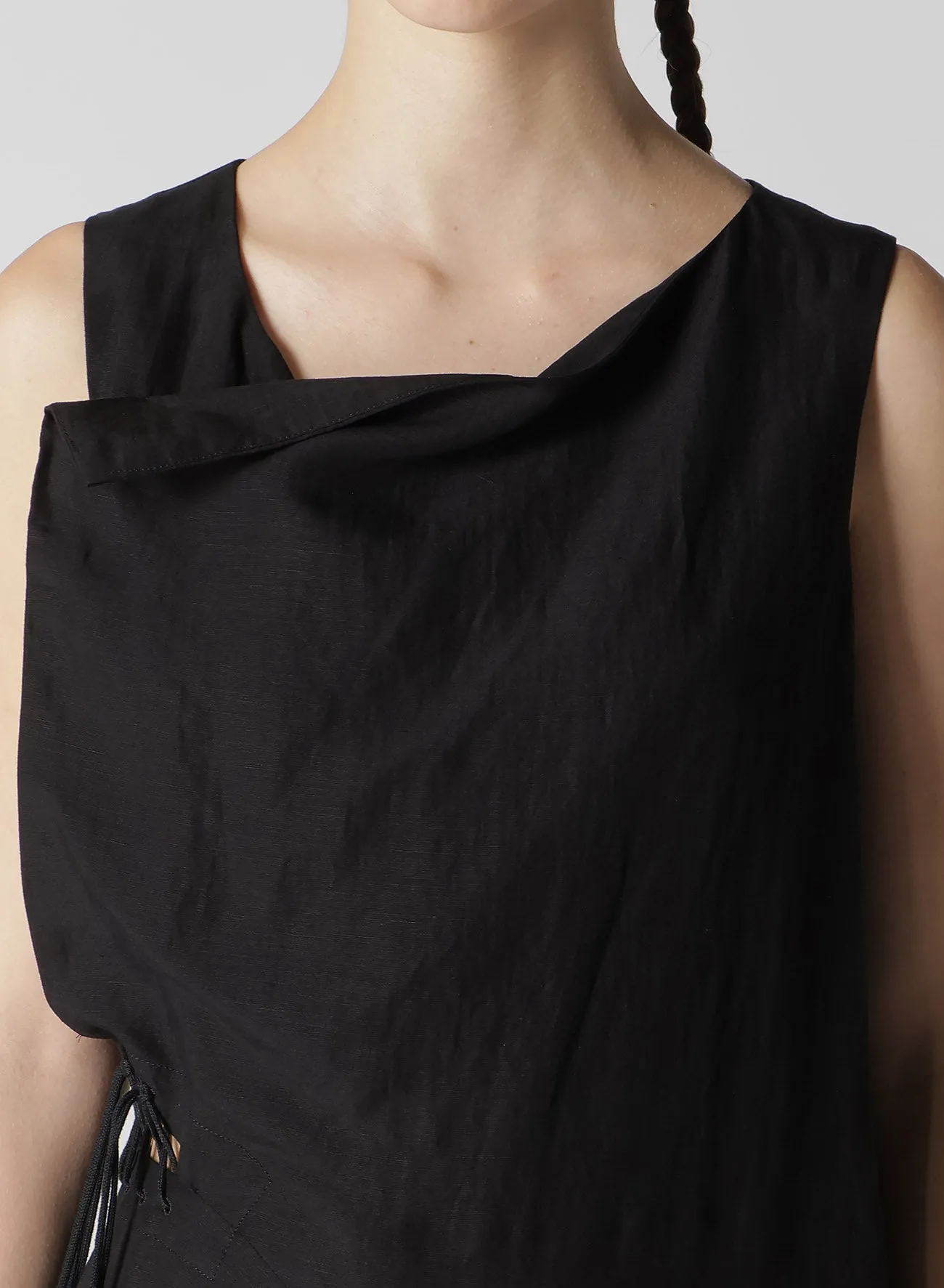 CLEAR LAWN WAIST LAVE-UP DRESS