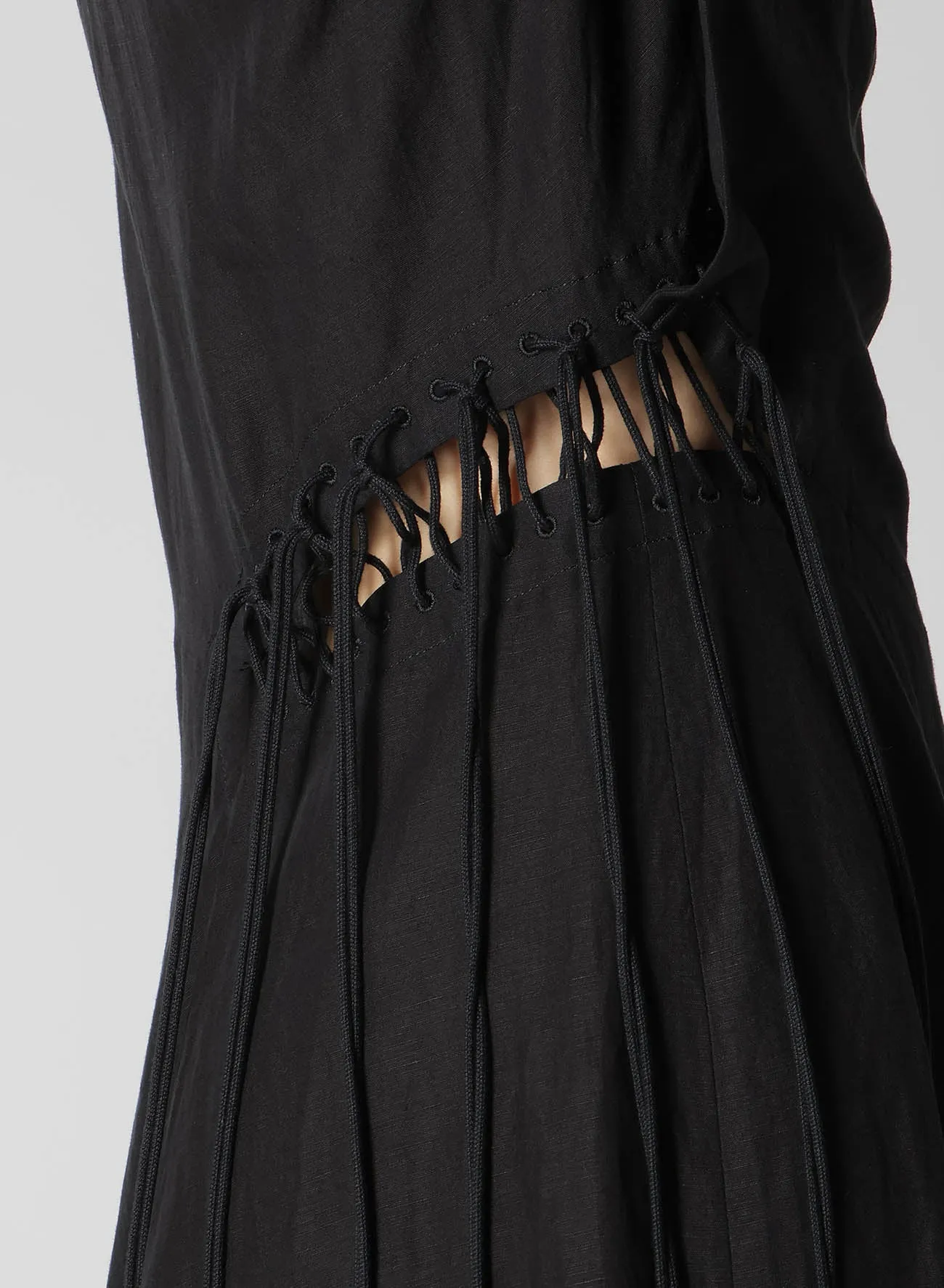 CLEAR LAWN WAIST LAVE-UP DRESS
