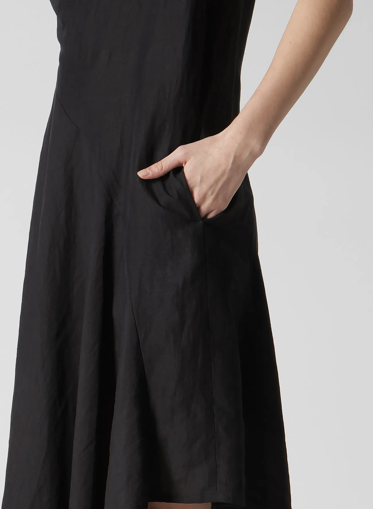 CLEAR LAWN WAIST LAVE-UP DRESS