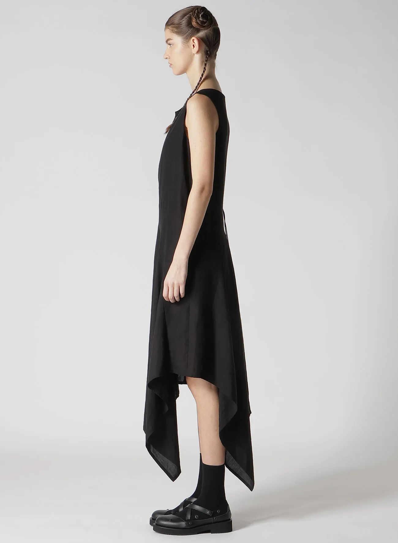 CLEAR LAWN WAIST LAVE-UP DRESS