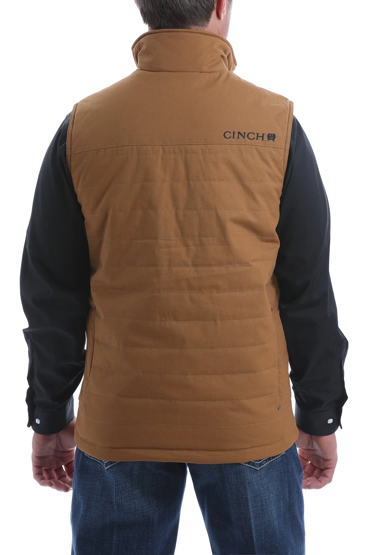 CLMWV1532001-2XL-Lt Brn Vest Cinch Mens Quilted