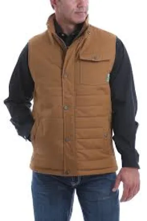 CLMWV1532001-2XL-Lt Brn Vest Cinch Mens Quilted