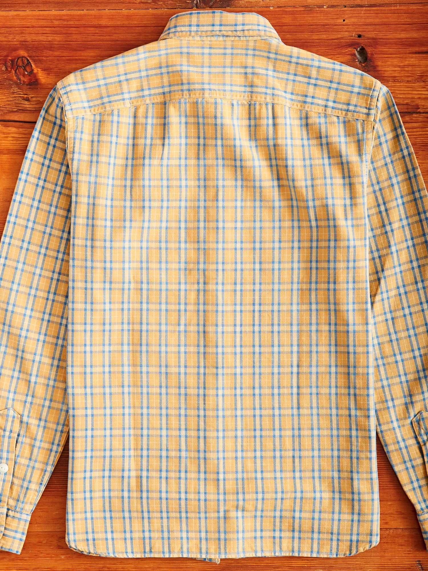 Cody Work Shirt in Tan/Indigo