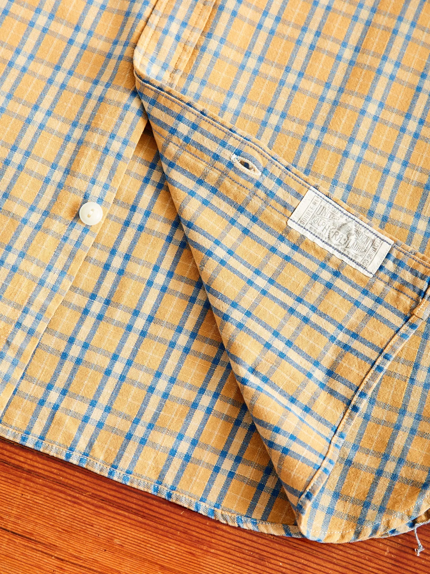 Cody Work Shirt in Tan/Indigo