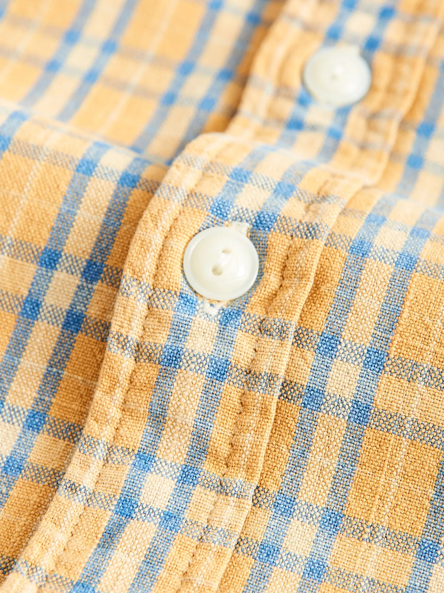Cody Work Shirt in Tan/Indigo