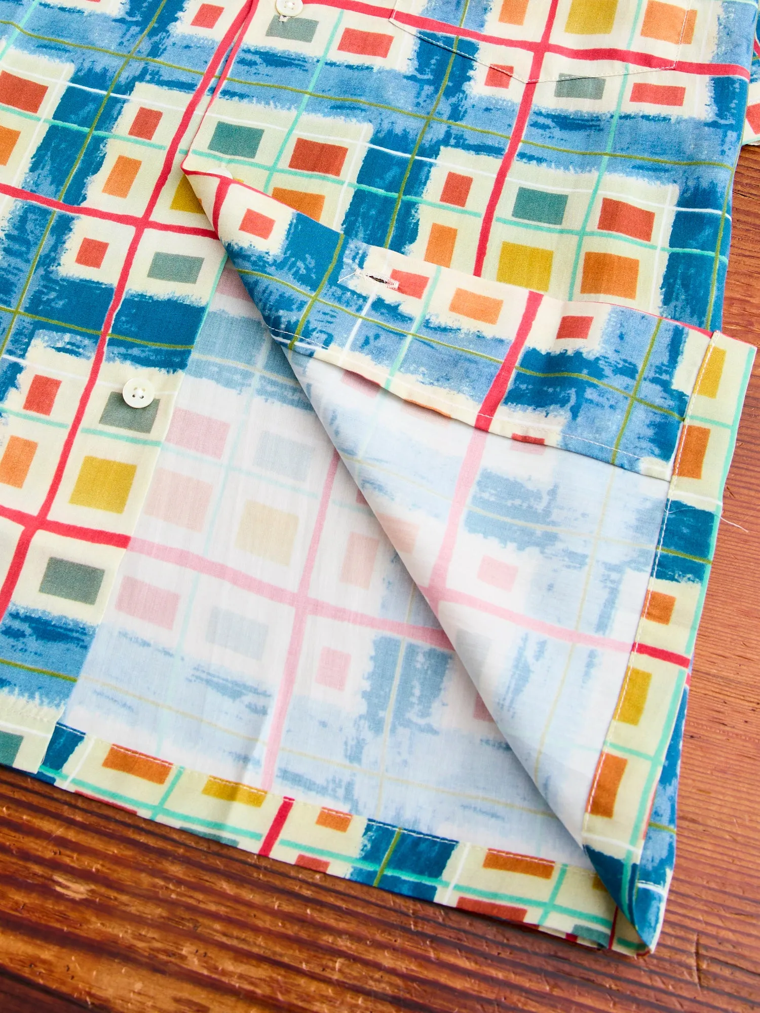 Color Case Button-Up Shirt in Blue