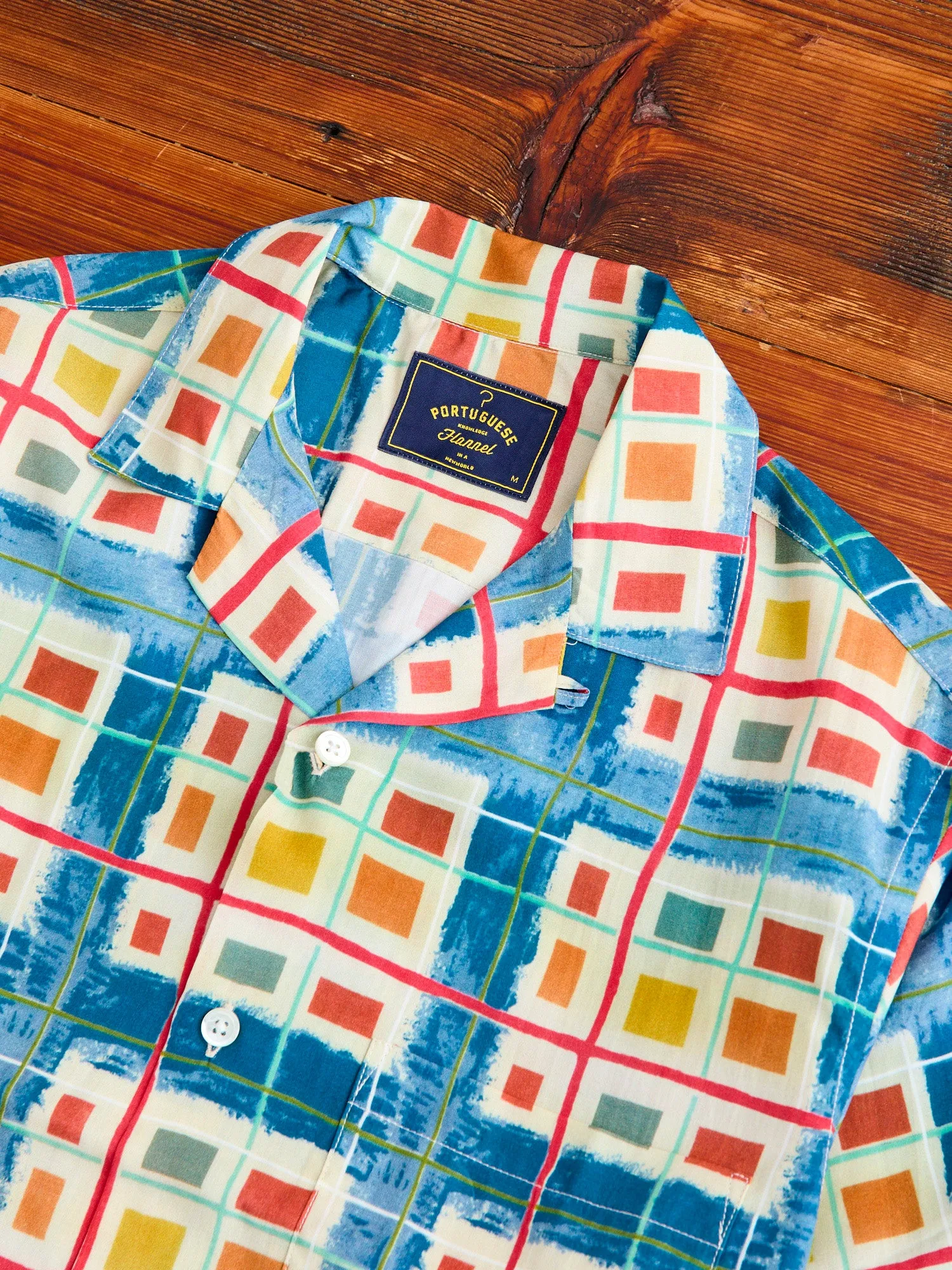 Color Case Button-Up Shirt in Blue