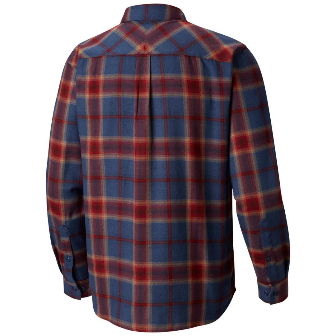 Columbia Men Navy Blue Silver Ridge Flannel Long Sleeve Shirt