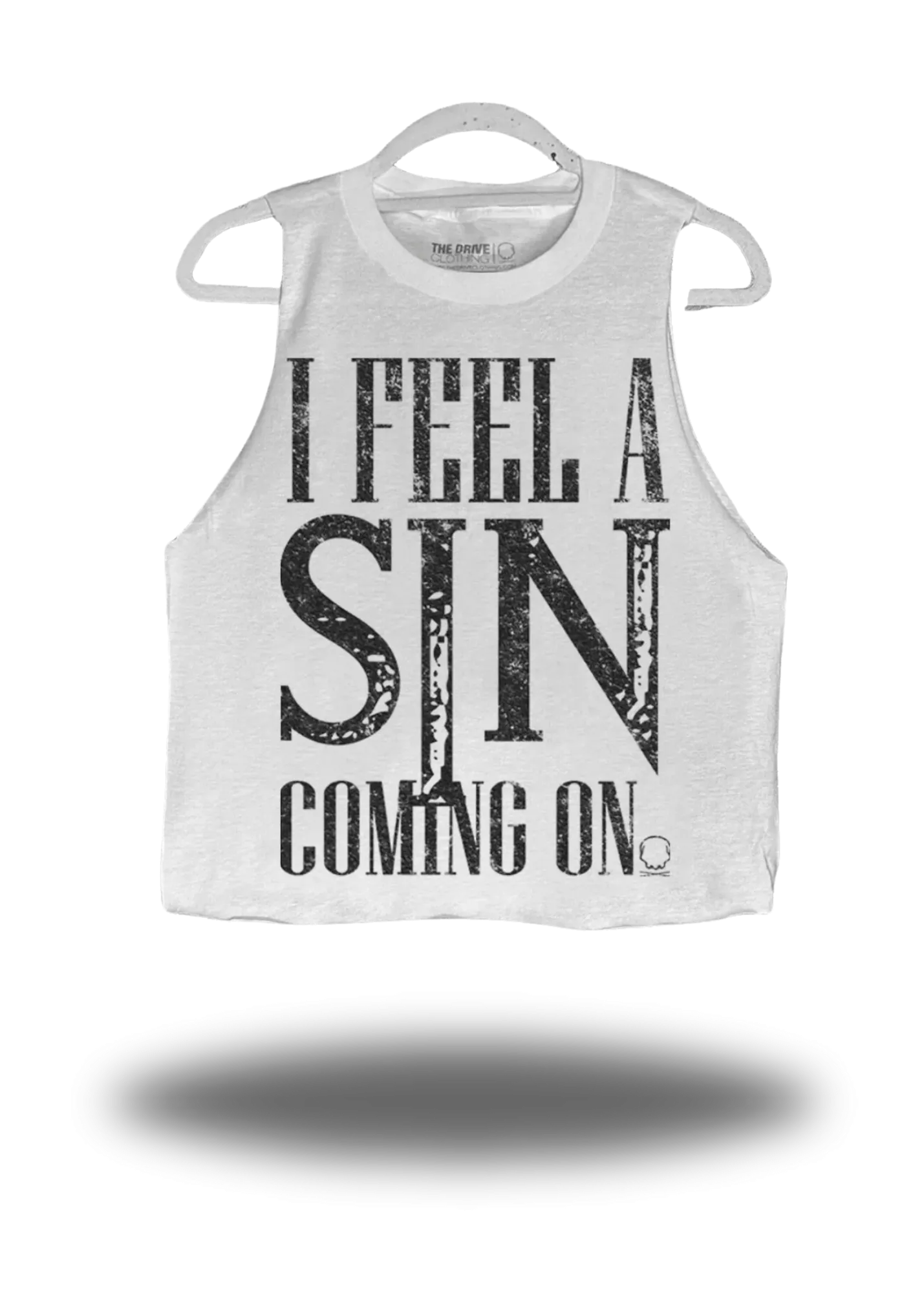 COMING ON CROP TANK TOP*WHITE*