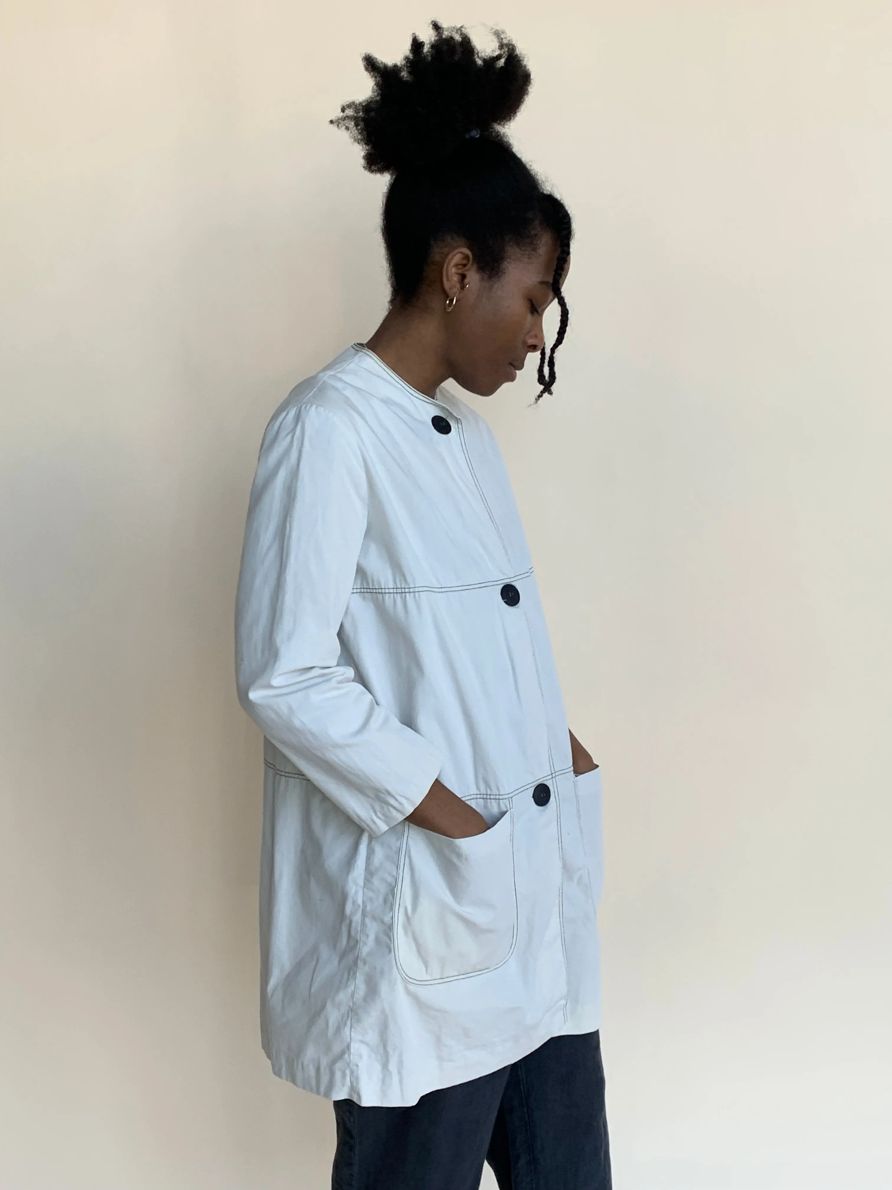 Contrast stitch chore jacket