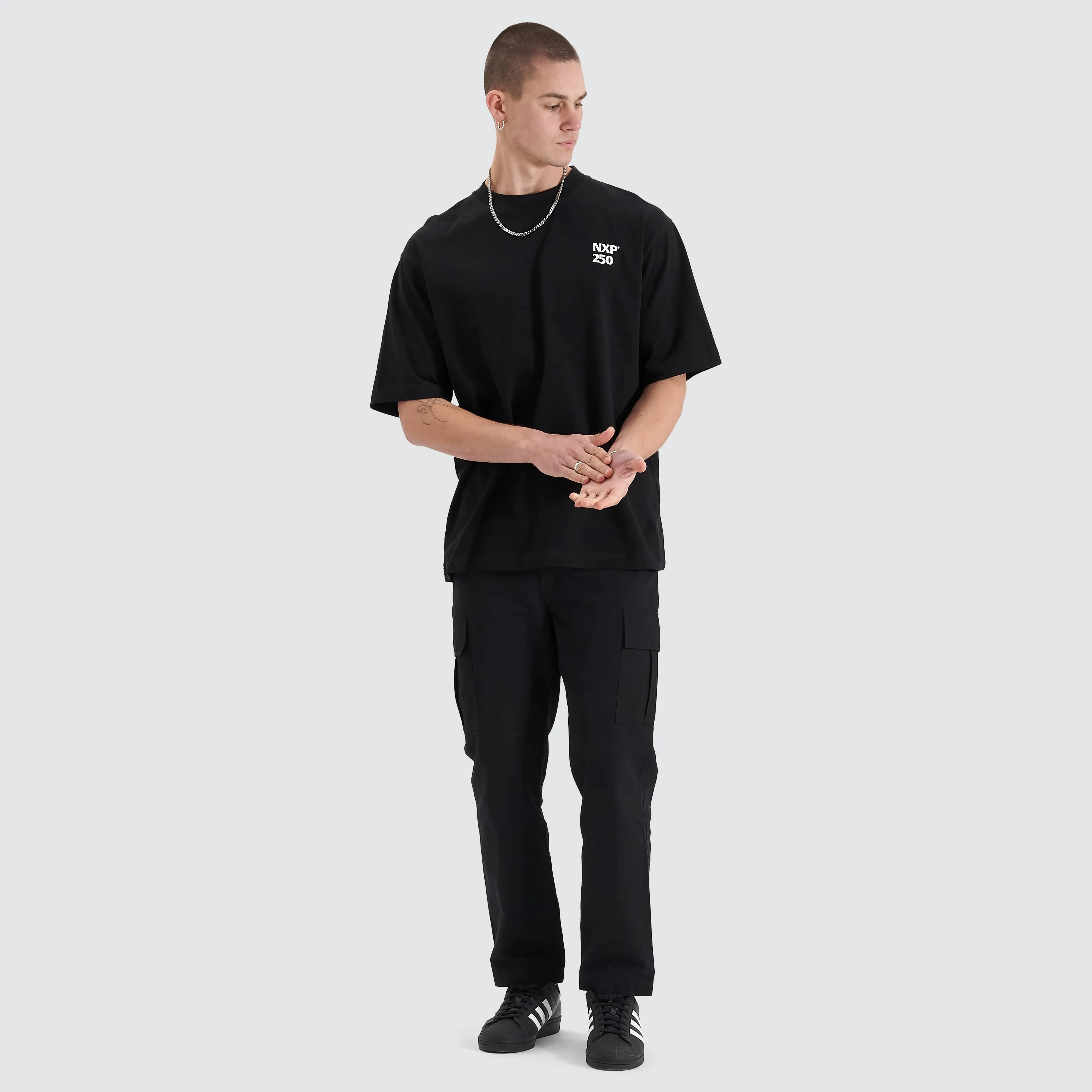 Core Line Heavy Oversized Tee Jet Black