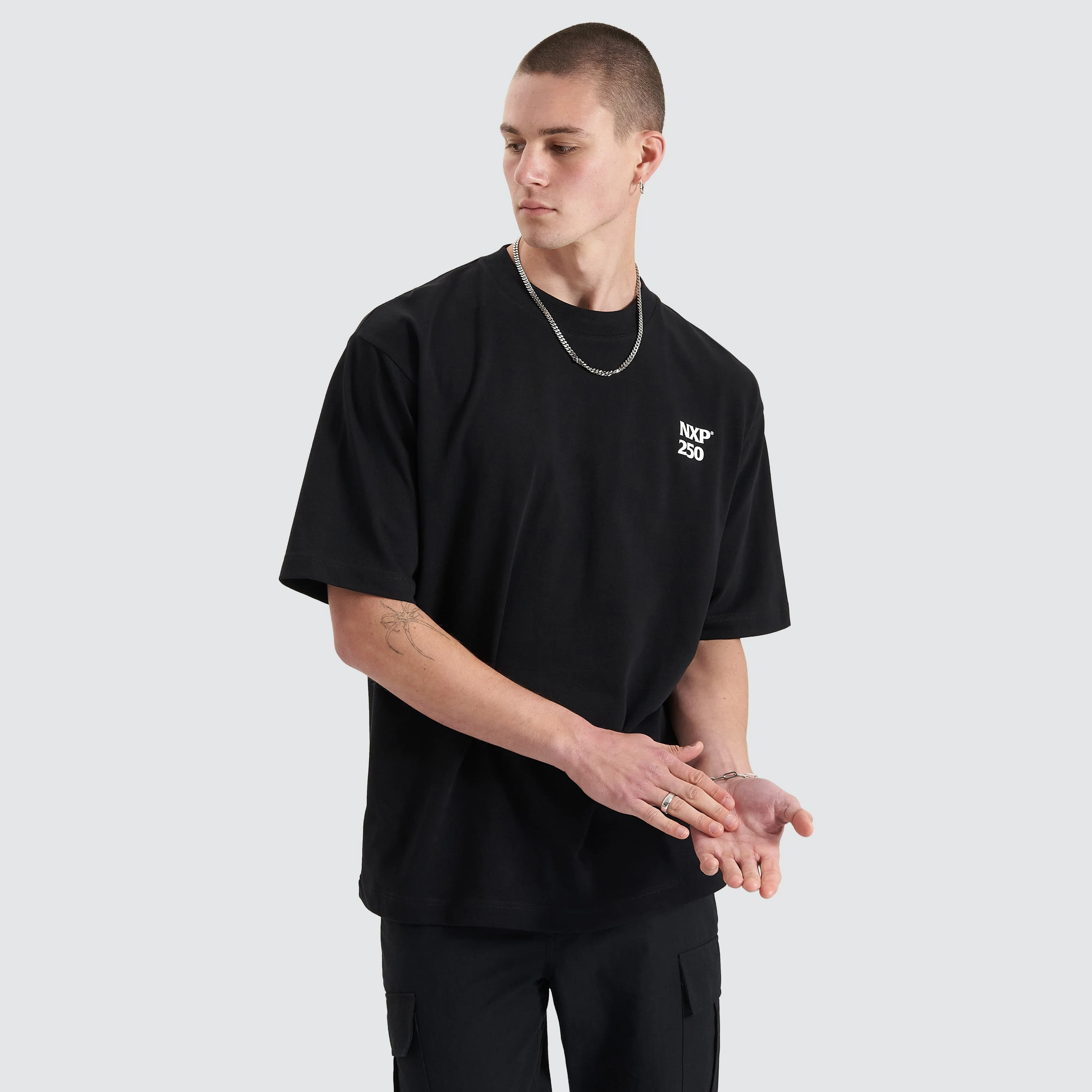 Core Line Heavy Oversized Tee Jet Black