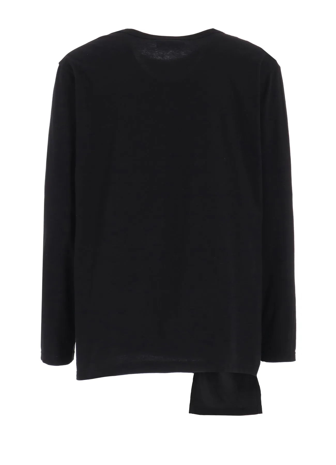 COTTON JERSEY CRAPE de CHINE ASYMMETRICAL L/S T-SHIRT