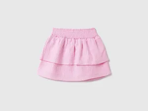 Cotton Solid Regular Length Girls Skirt