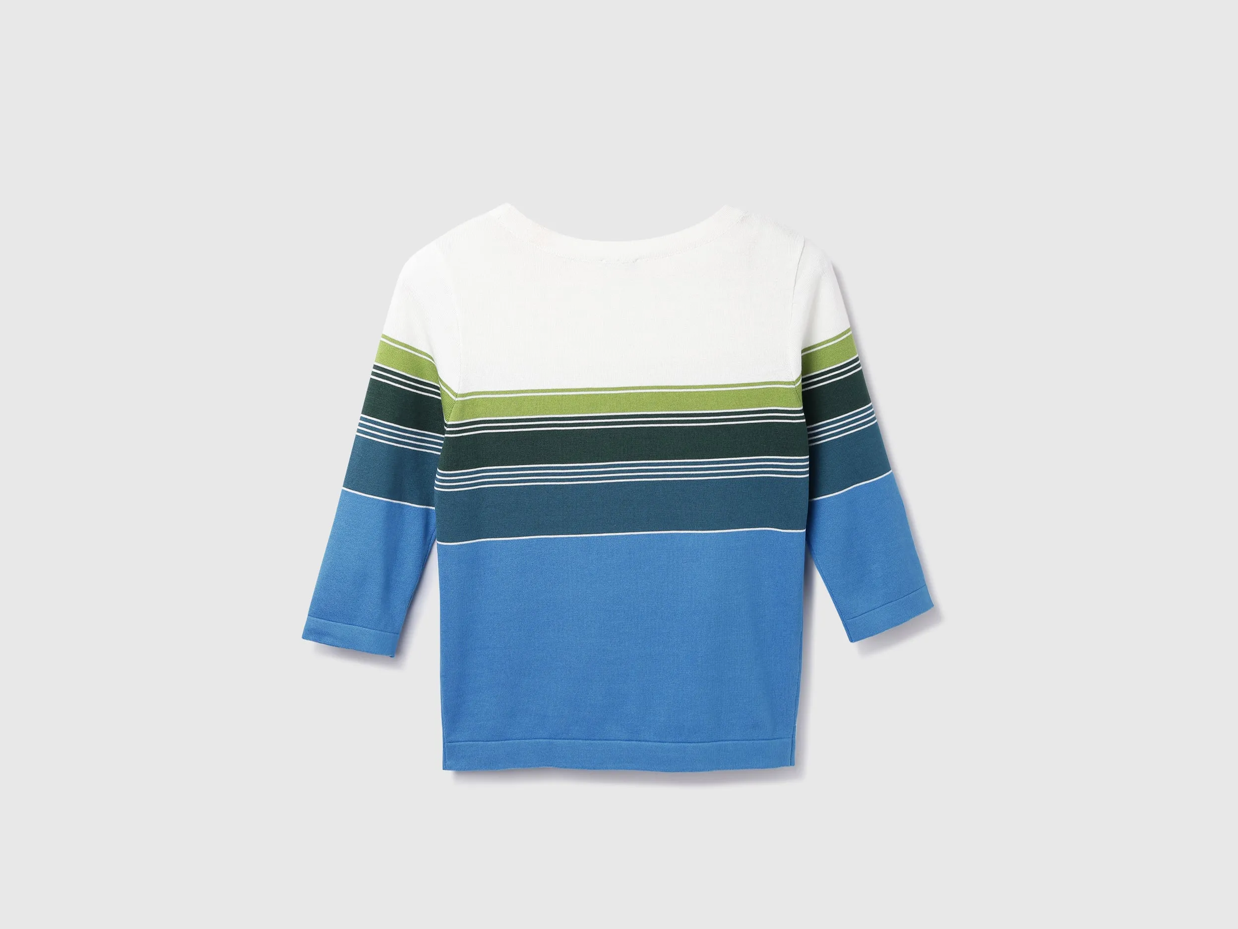 Cotton Striped Round Neck Women Tops