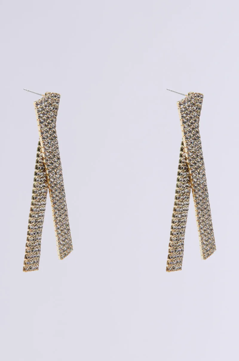 CROSS OUT BLING EARRING