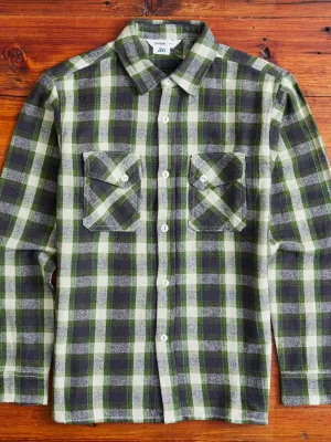 Crosscut Flannel in Emerald Shaggy Check