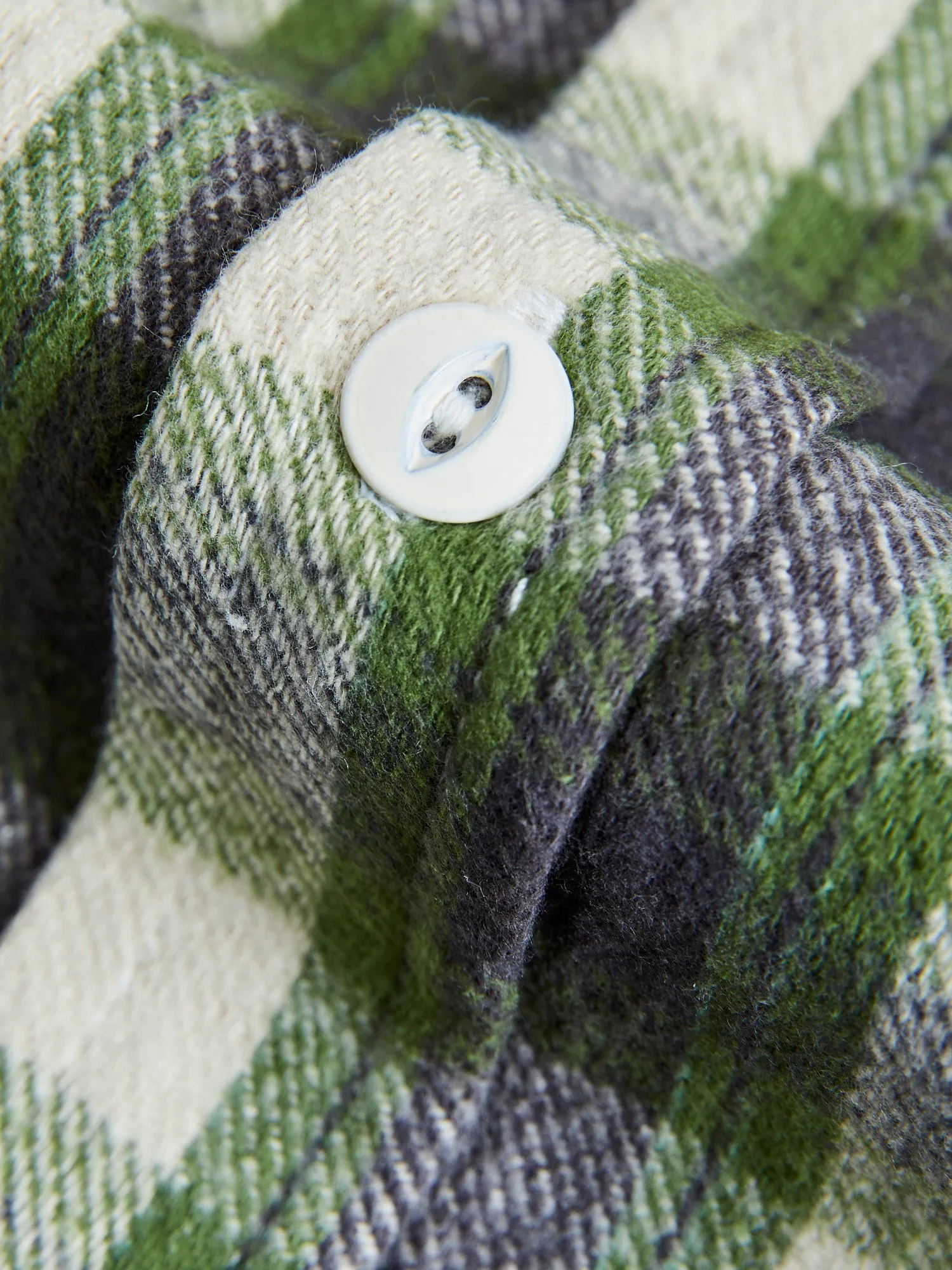 Crosscut Flannel in Emerald Shaggy Check