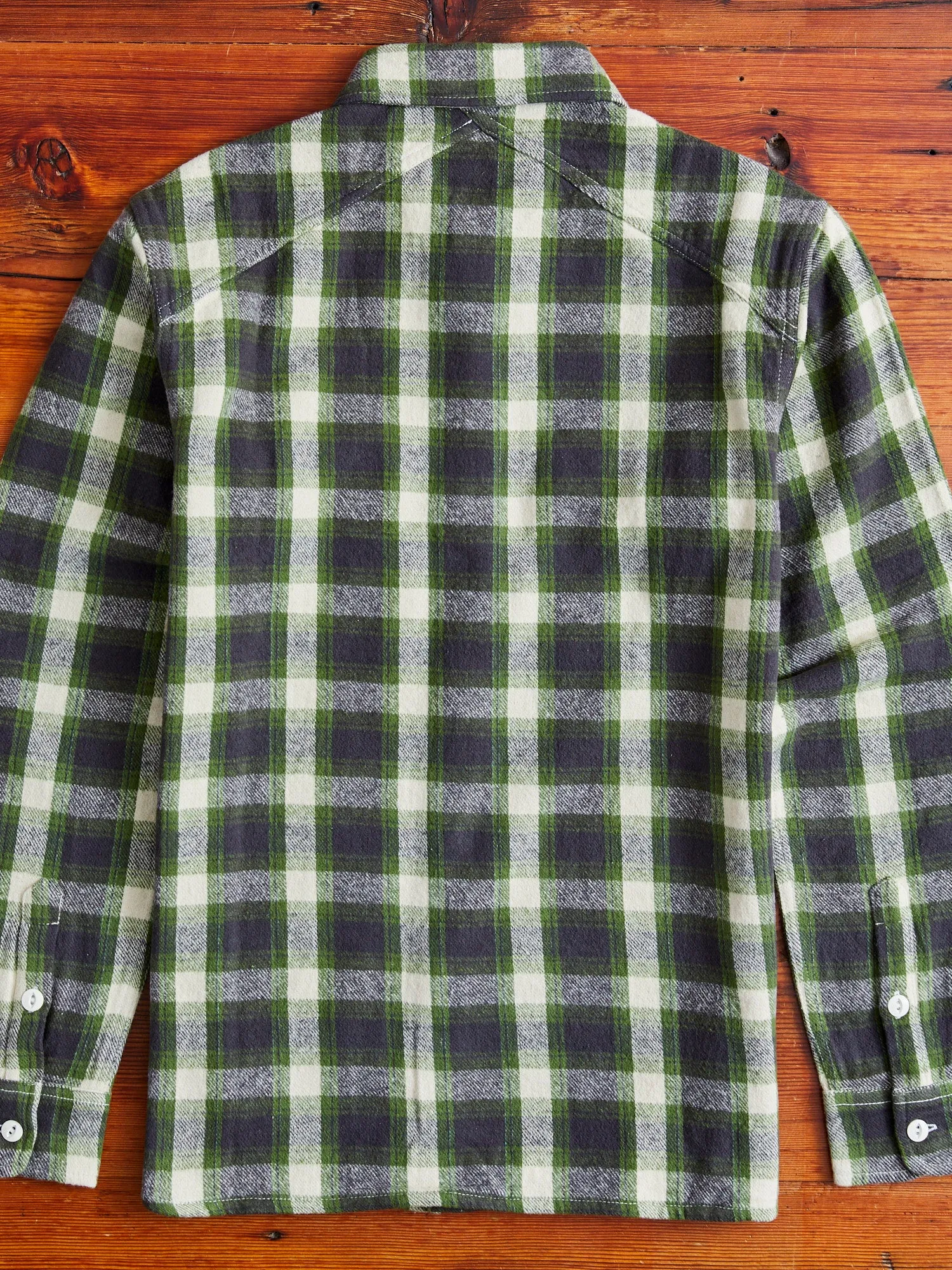 Crosscut Flannel in Emerald Shaggy Check