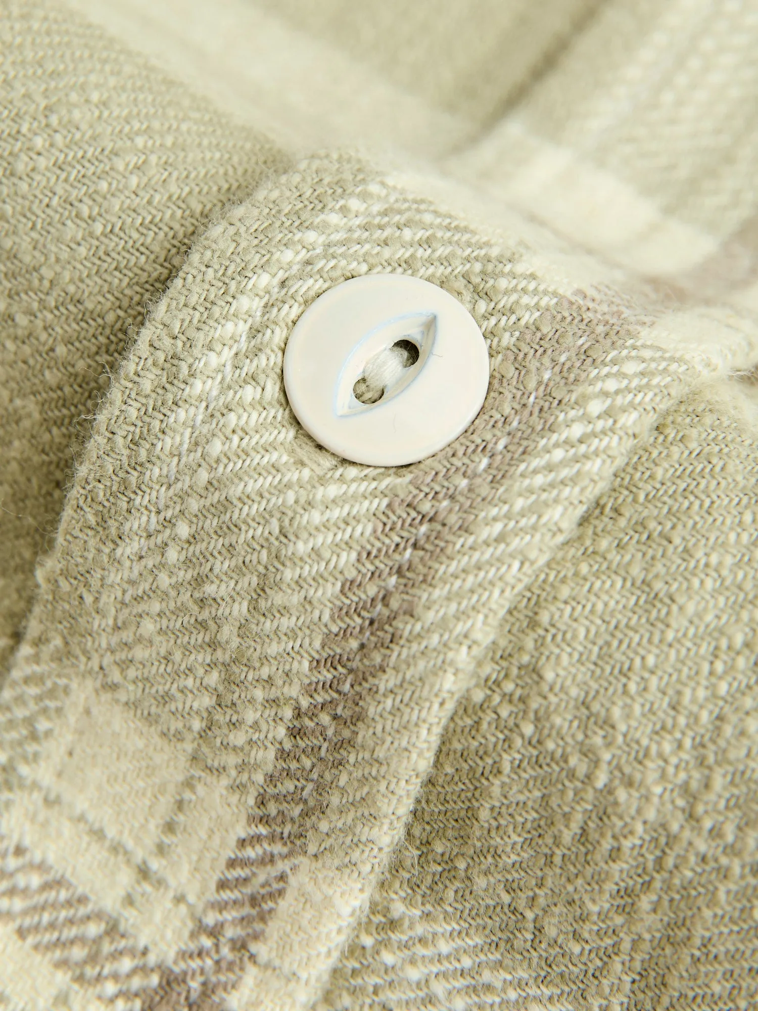 Crosscut Flannel in Seafoam Slub Check
