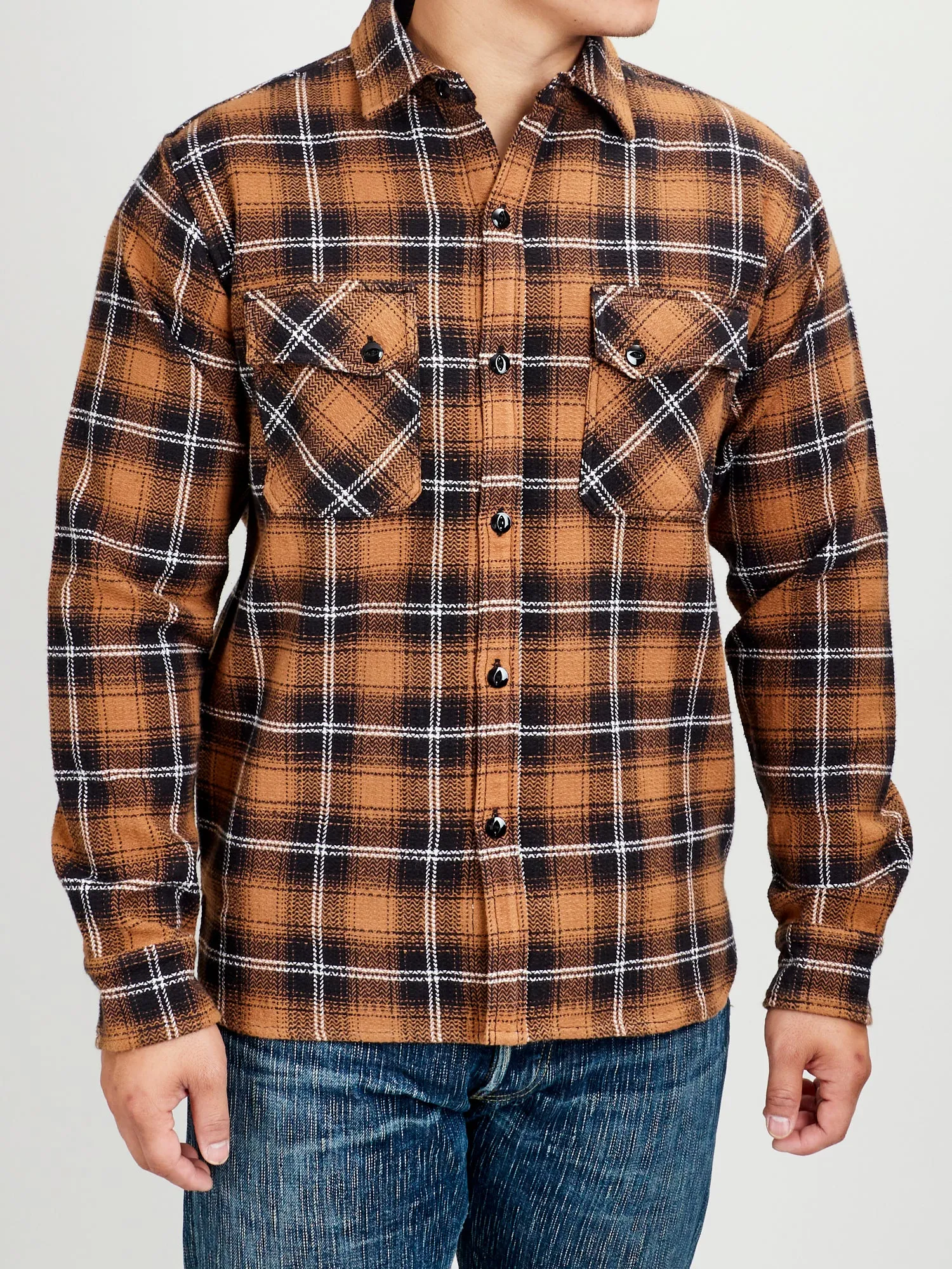 Crosscut Flannel in Sienna