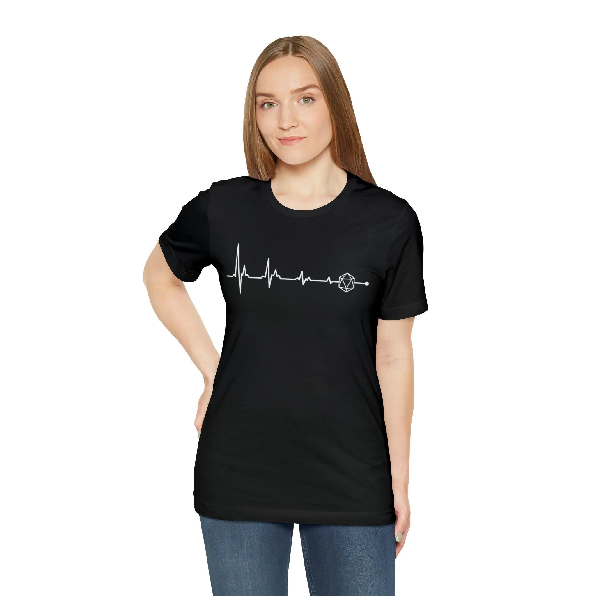 D20 heartbeat | rpg shirt | dnd gifts Dungeon Master gift | dnd tshirt | Gaming Shirt | dungeons and dragons Short Sleeve Tee