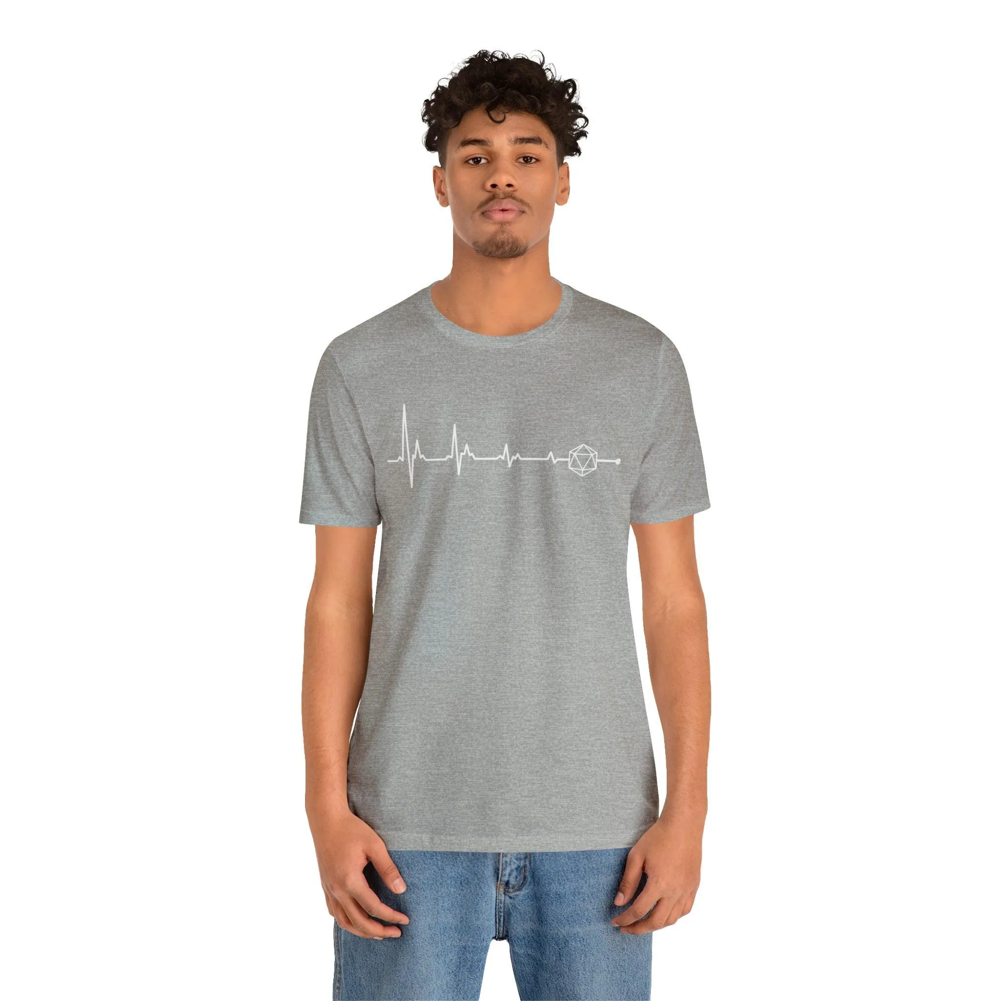D20 heartbeat | rpg shirt | dnd gifts Dungeon Master gift | dnd tshirt | Gaming Shirt | dungeons and dragons Short Sleeve Tee
