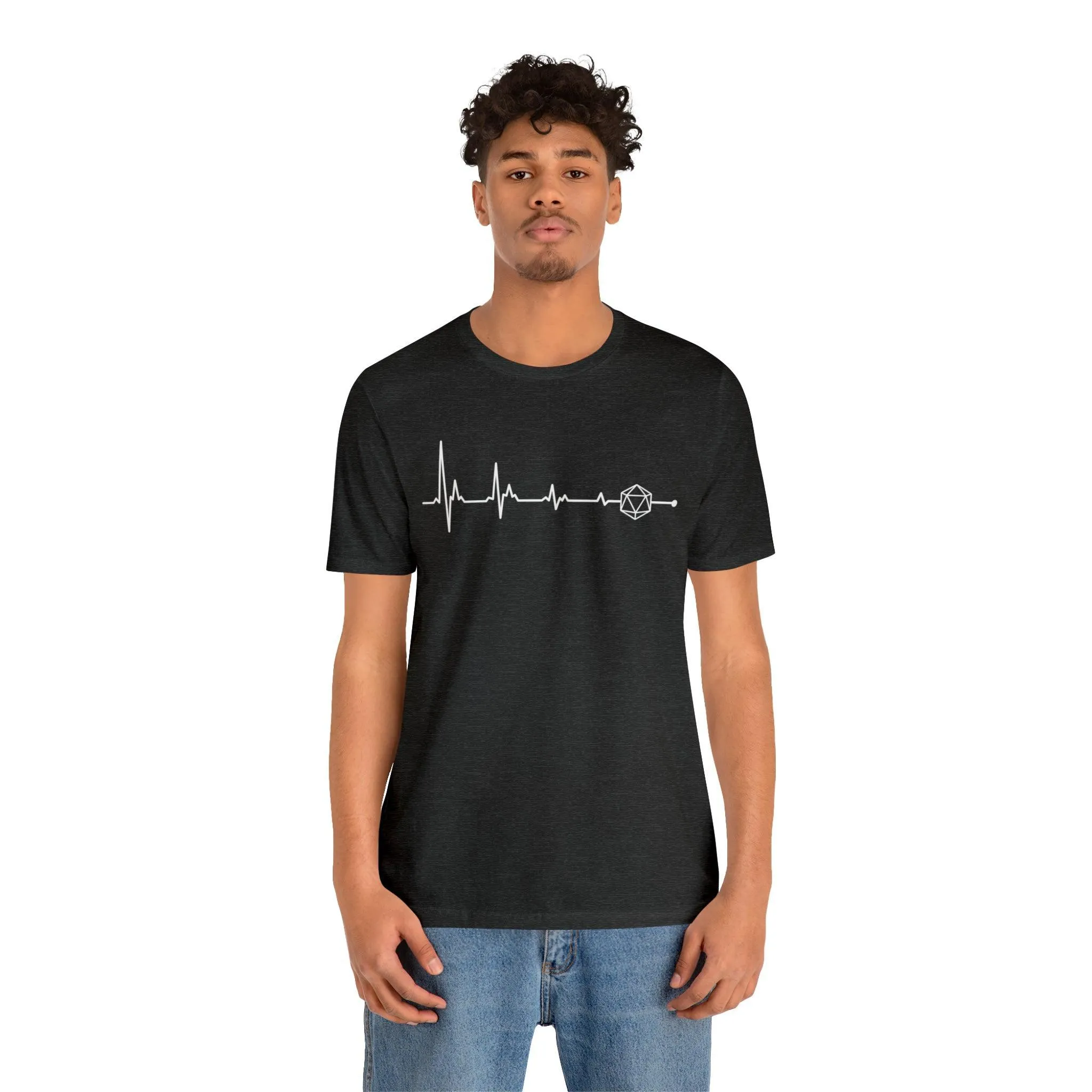 D20 heartbeat | rpg shirt | dnd gifts Dungeon Master gift | dnd tshirt | Gaming Shirt | dungeons and dragons Short Sleeve Tee
