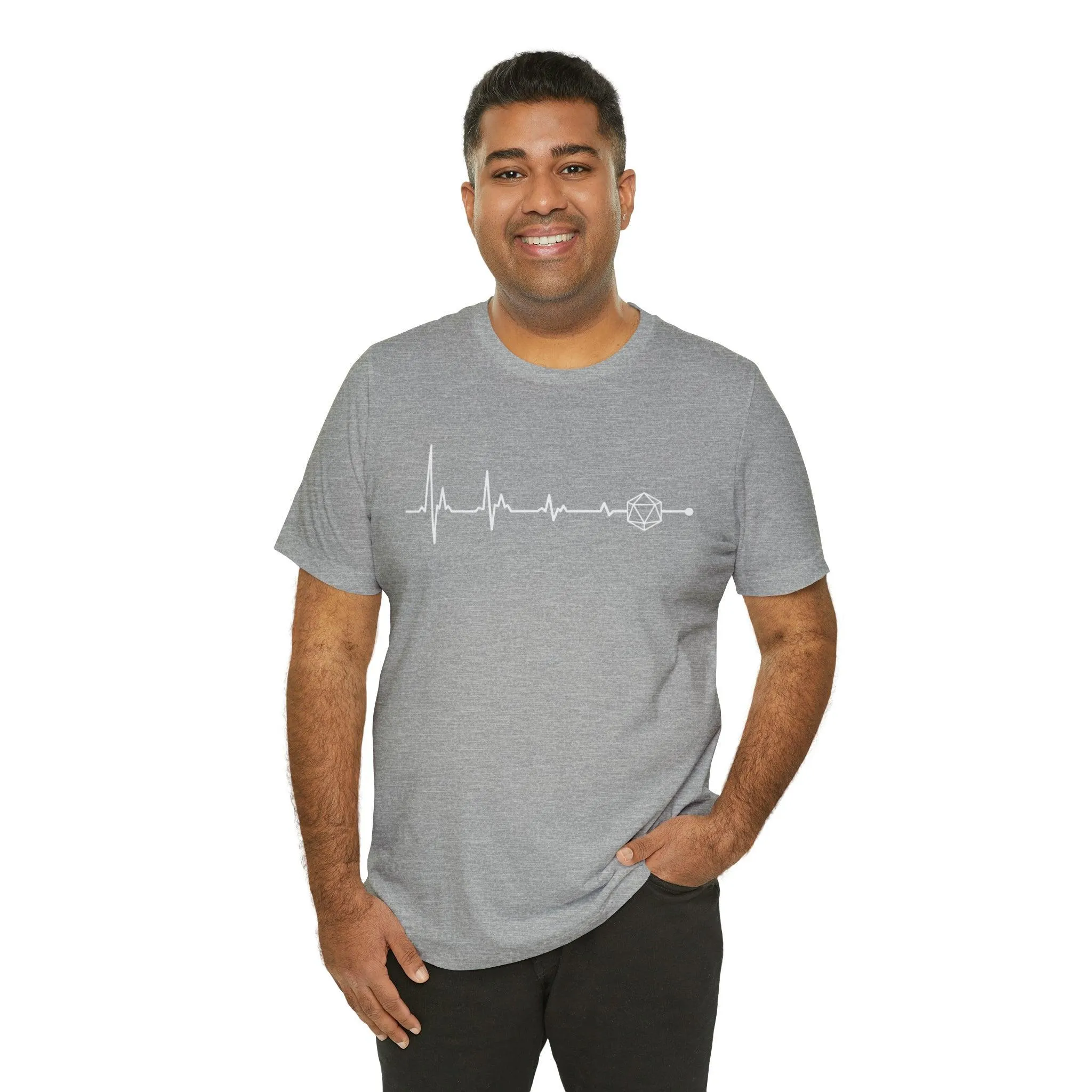 D20 heartbeat | rpg shirt | dnd gifts Dungeon Master gift | dnd tshirt | Gaming Shirt | dungeons and dragons Short Sleeve Tee