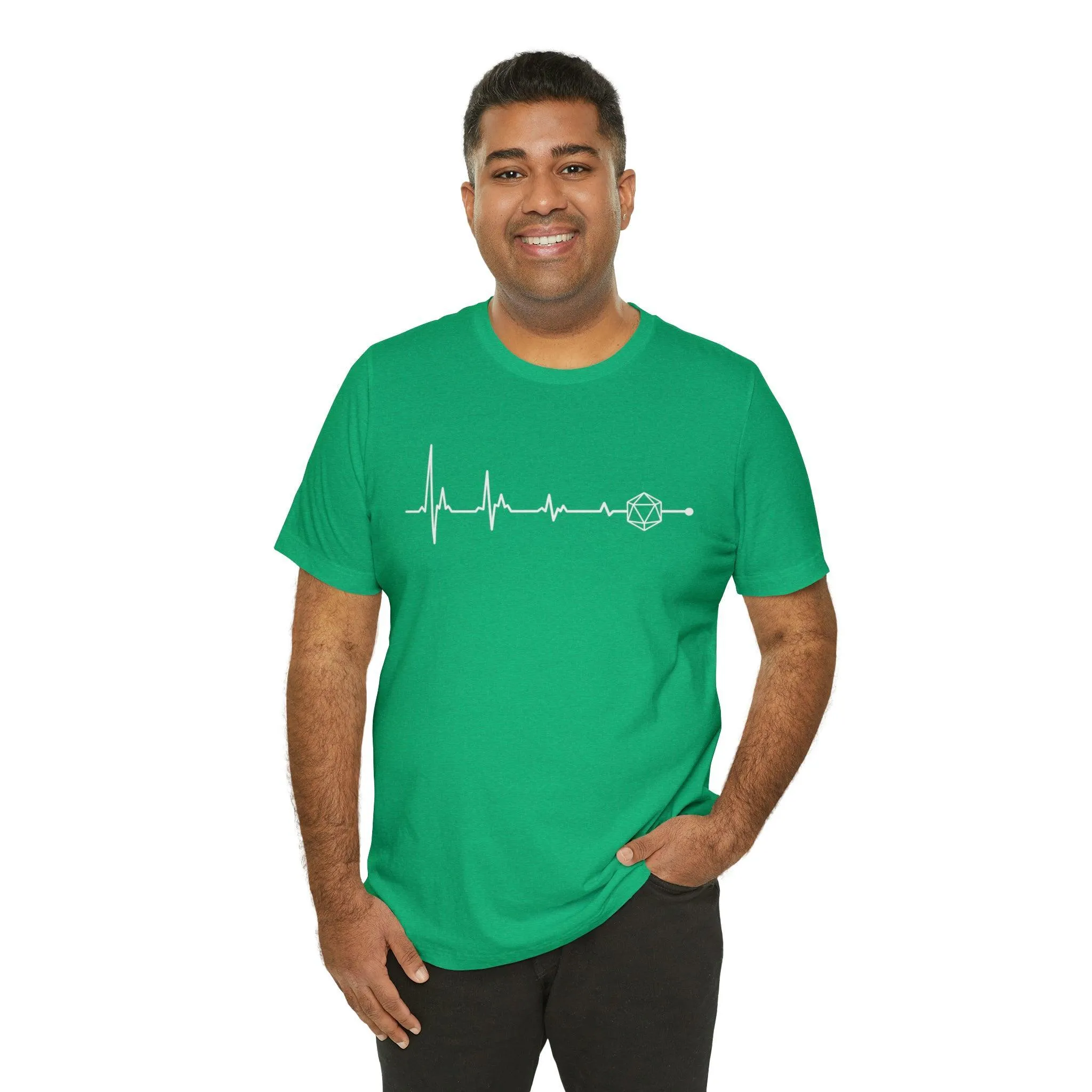 D20 heartbeat | rpg shirt | dnd gifts Dungeon Master gift | dnd tshirt | Gaming Shirt | dungeons and dragons Short Sleeve Tee