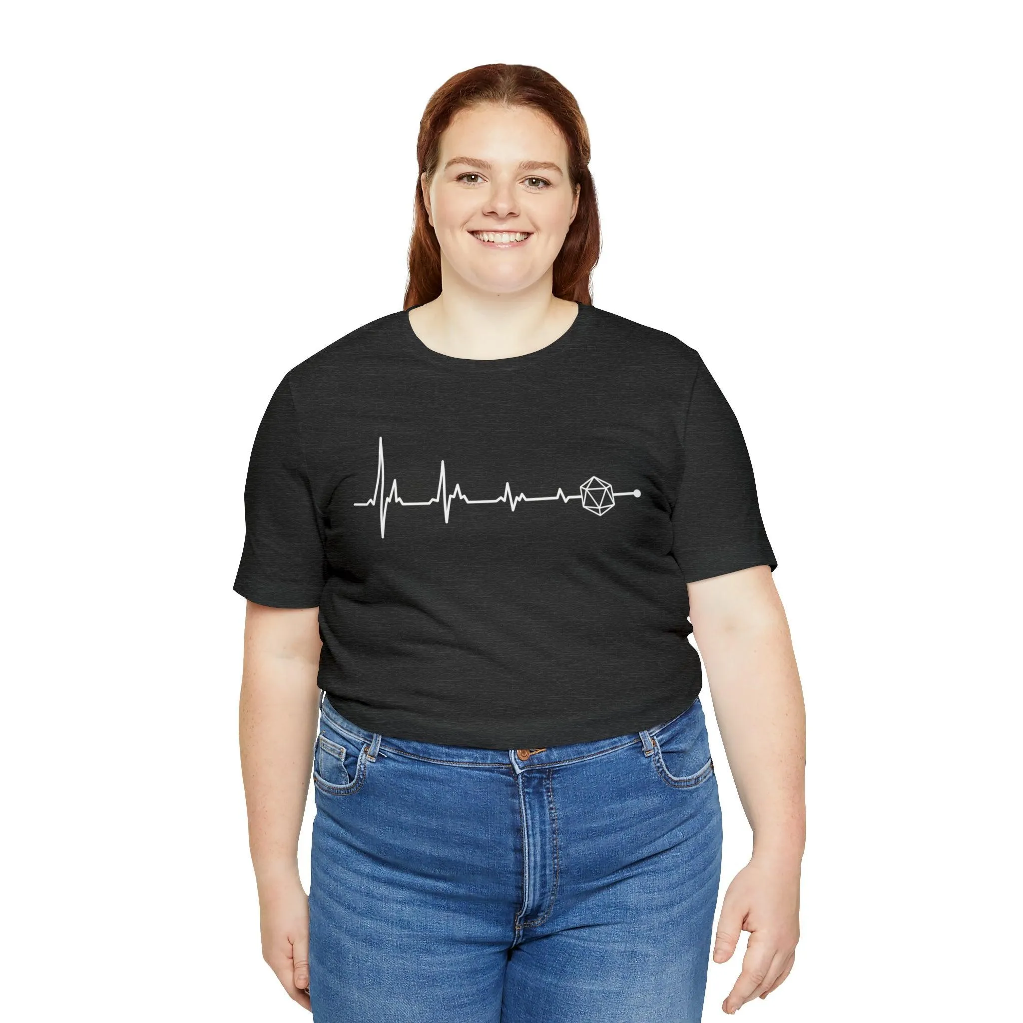 D20 heartbeat | rpg shirt | dnd gifts Dungeon Master gift | dnd tshirt | Gaming Shirt | dungeons and dragons Short Sleeve Tee