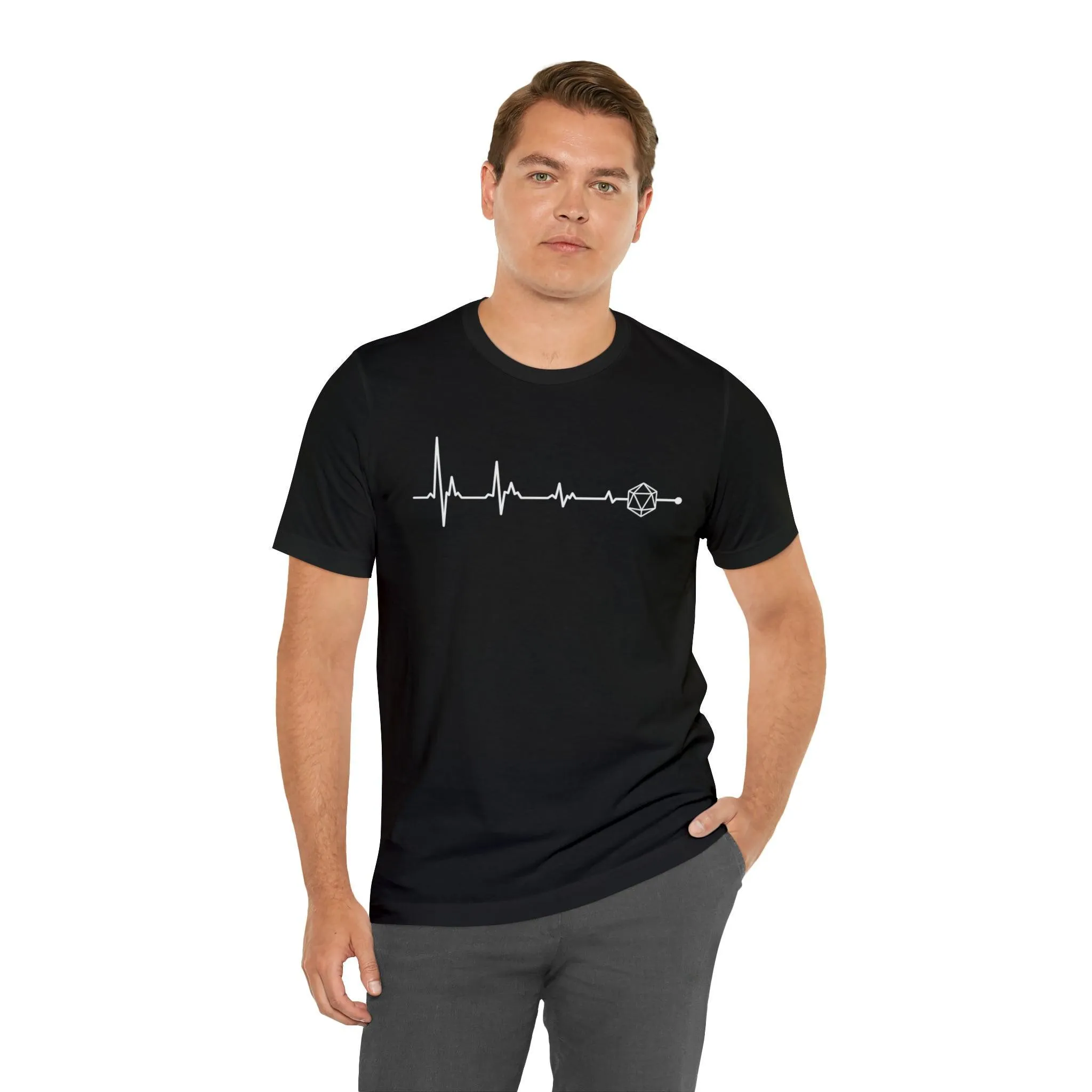 D20 heartbeat | rpg shirt | dnd gifts Dungeon Master gift | dnd tshirt | Gaming Shirt | dungeons and dragons Short Sleeve Tee