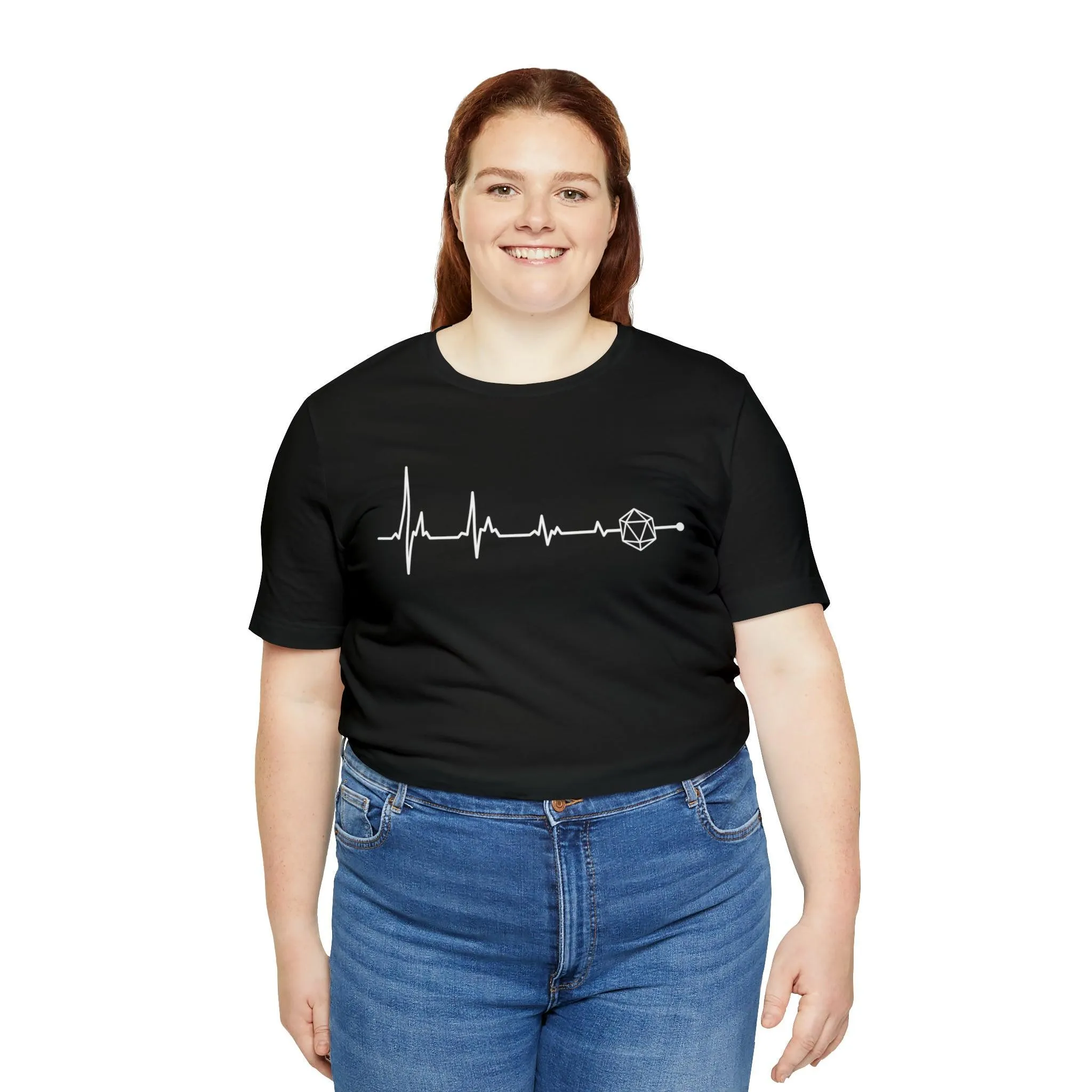 D20 heartbeat | rpg shirt | dnd gifts Dungeon Master gift | dnd tshirt | Gaming Shirt | dungeons and dragons Short Sleeve Tee