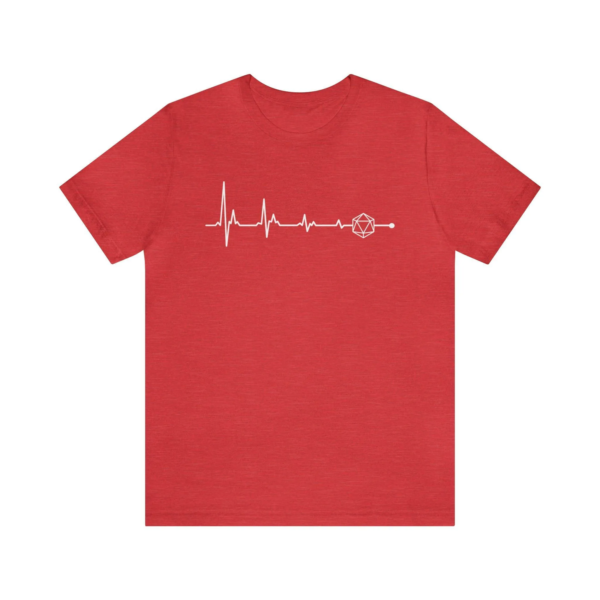 D20 heartbeat | rpg shirt | dnd gifts Dungeon Master gift | dnd tshirt | Gaming Shirt | dungeons and dragons Short Sleeve Tee