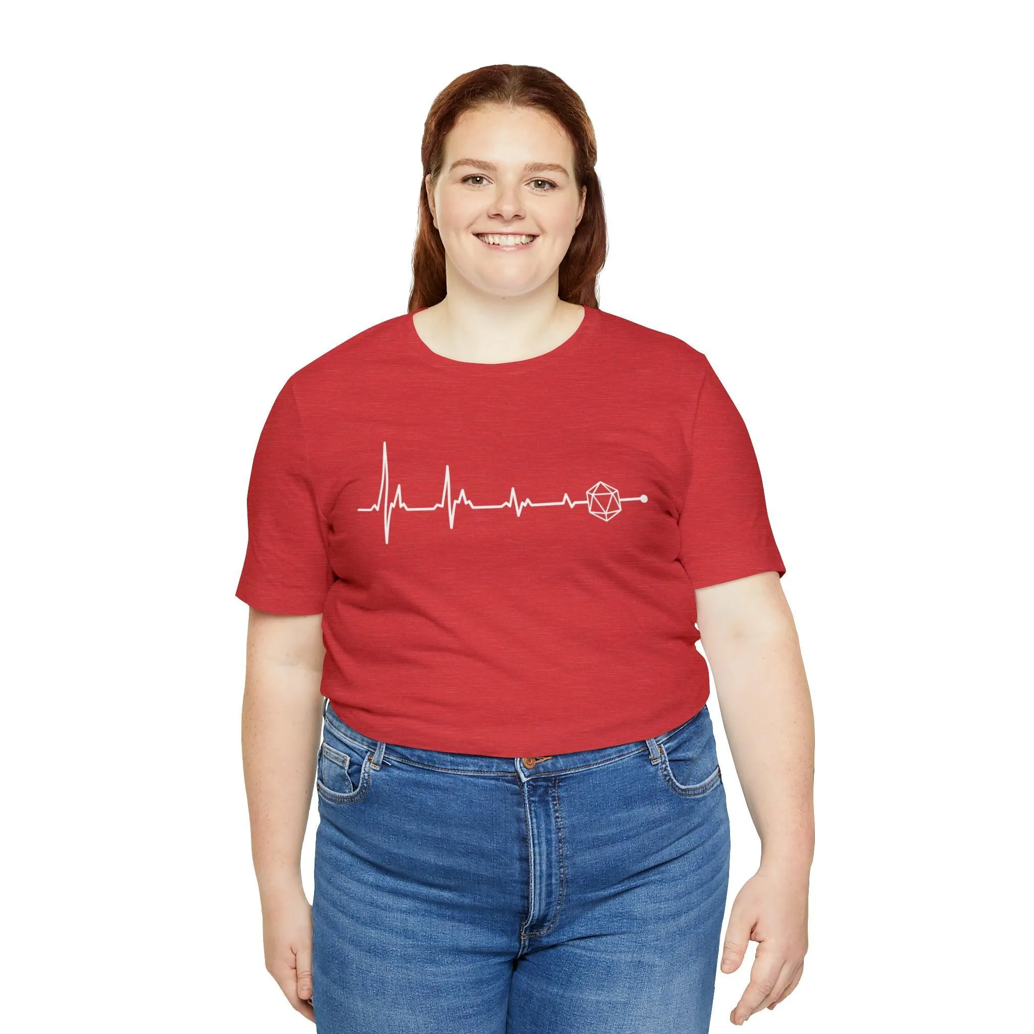 D20 heartbeat | rpg shirt | dnd gifts Dungeon Master gift | dnd tshirt | Gaming Shirt | dungeons and dragons Short Sleeve Tee