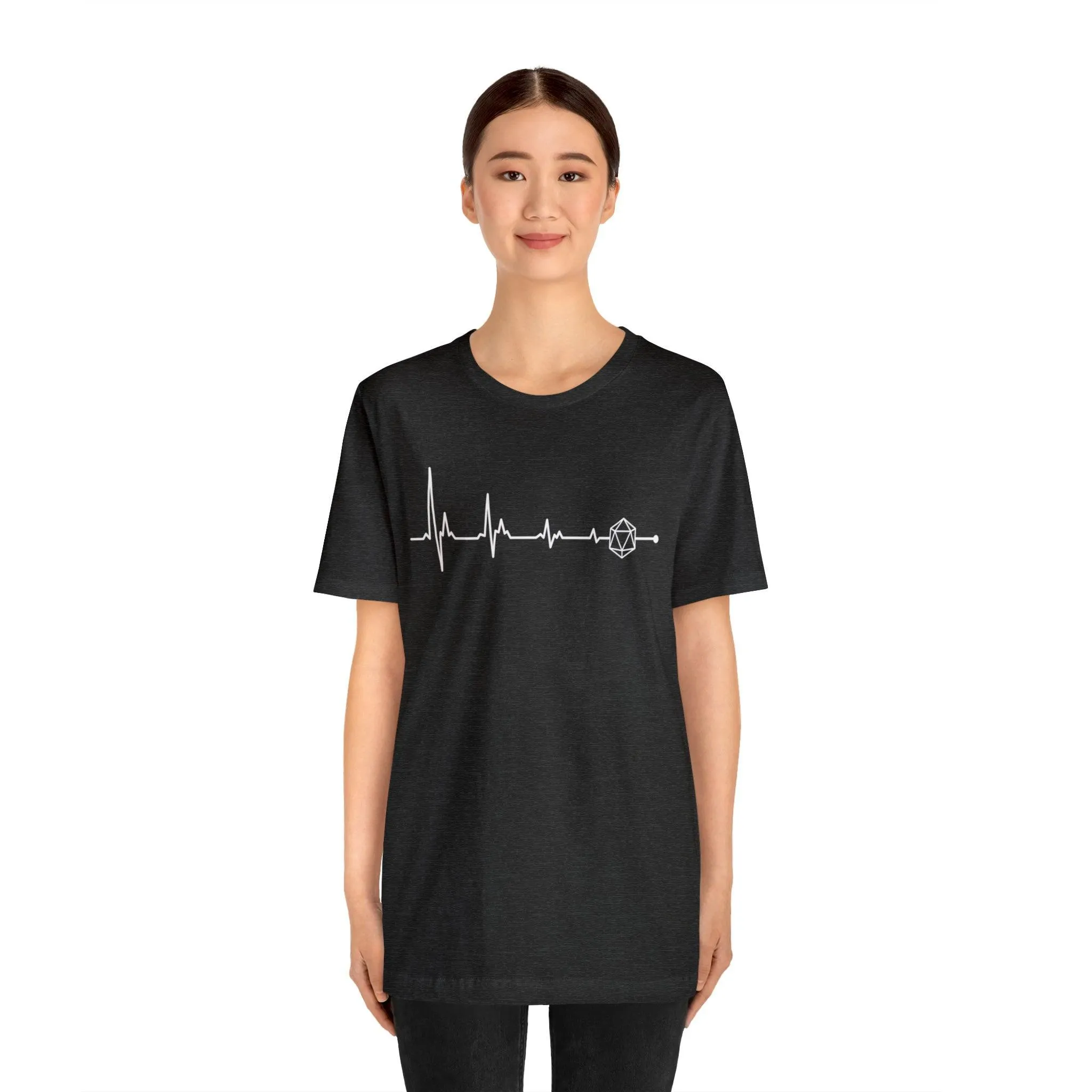 D20 heartbeat | rpg shirt | dnd gifts Dungeon Master gift | dnd tshirt | Gaming Shirt | dungeons and dragons Short Sleeve Tee