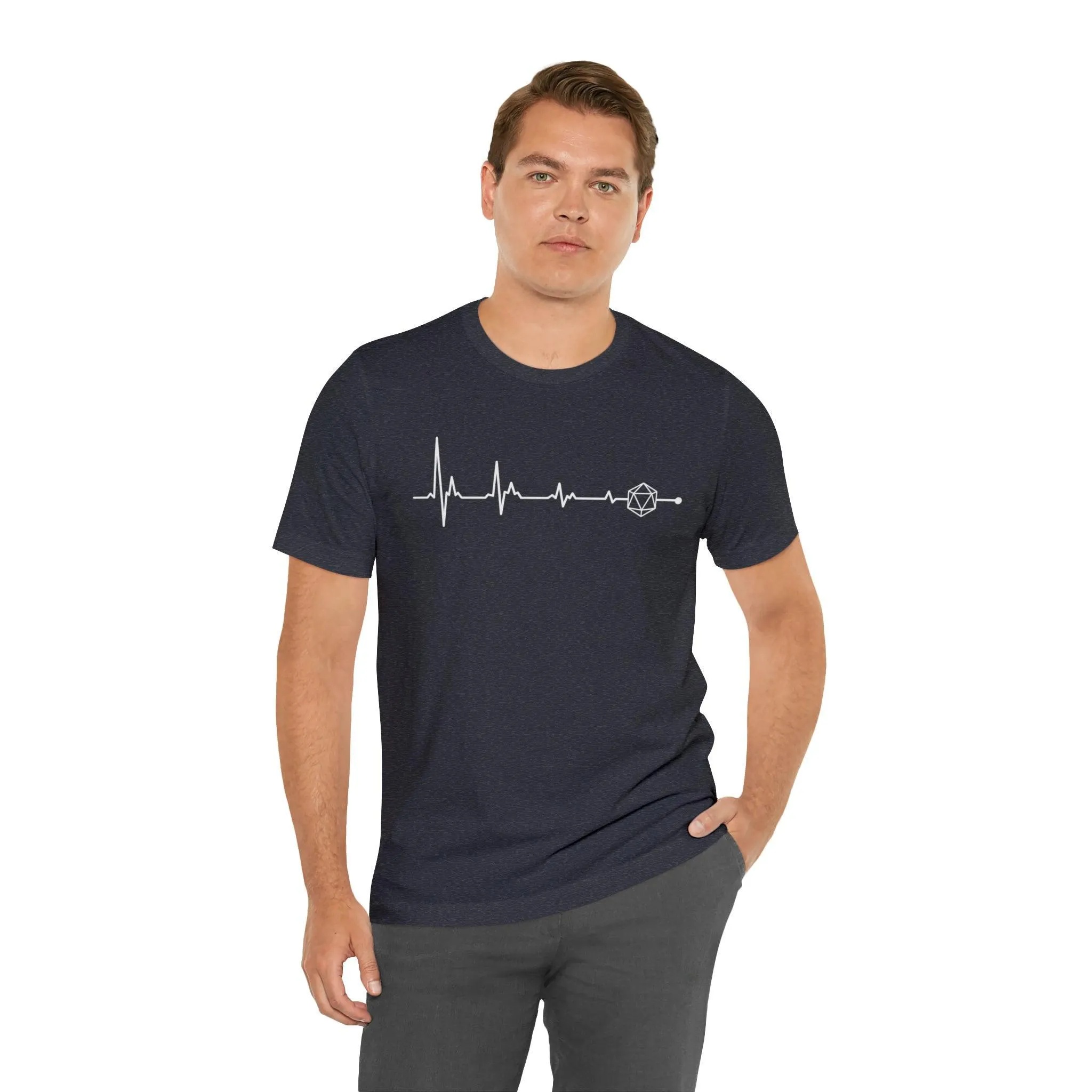D20 heartbeat | rpg shirt | dnd gifts Dungeon Master gift | dnd tshirt | Gaming Shirt | dungeons and dragons Short Sleeve Tee