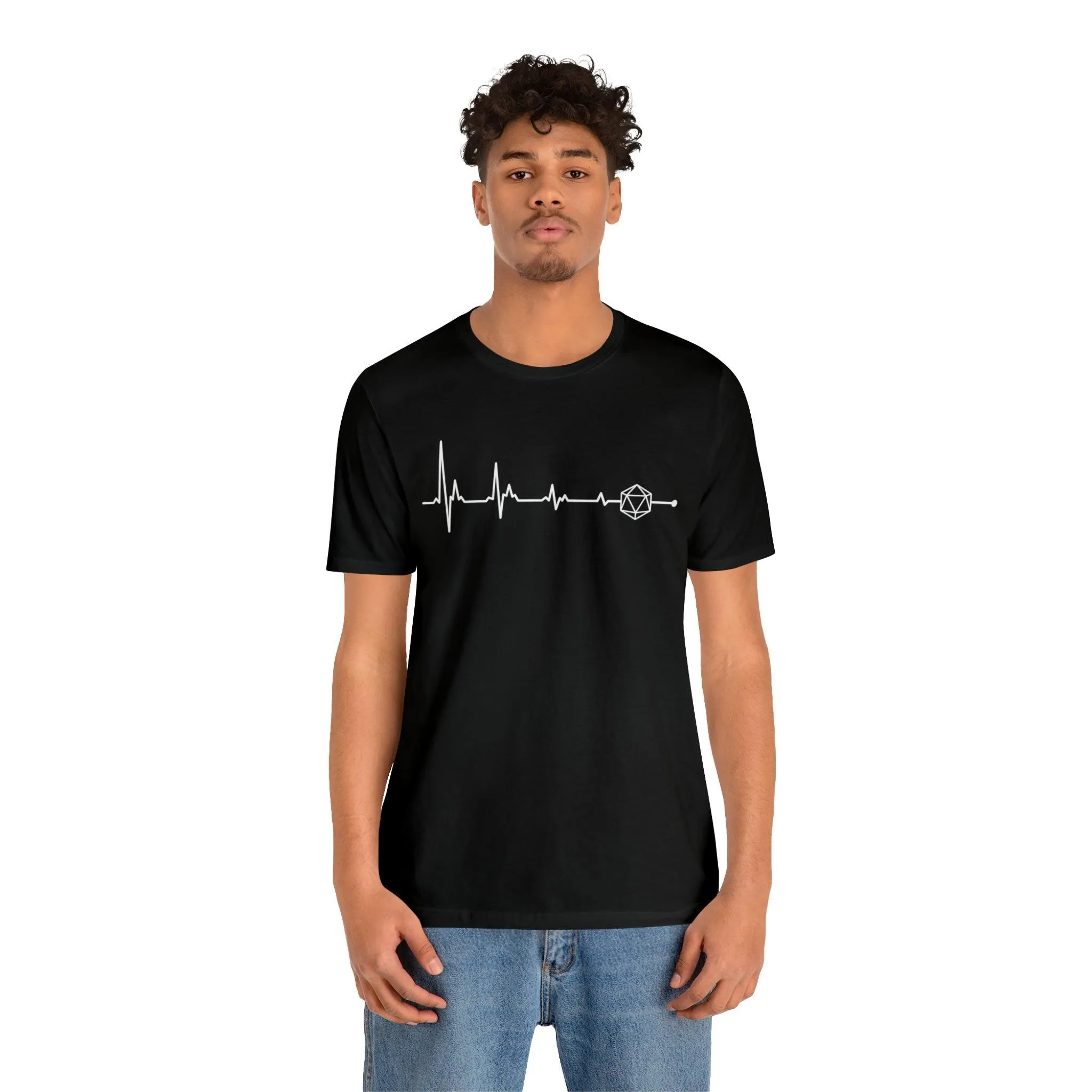 D20 heartbeat | rpg shirt | dnd gifts Dungeon Master gift | dnd tshirt | Gaming Shirt | dungeons and dragons Short Sleeve Tee