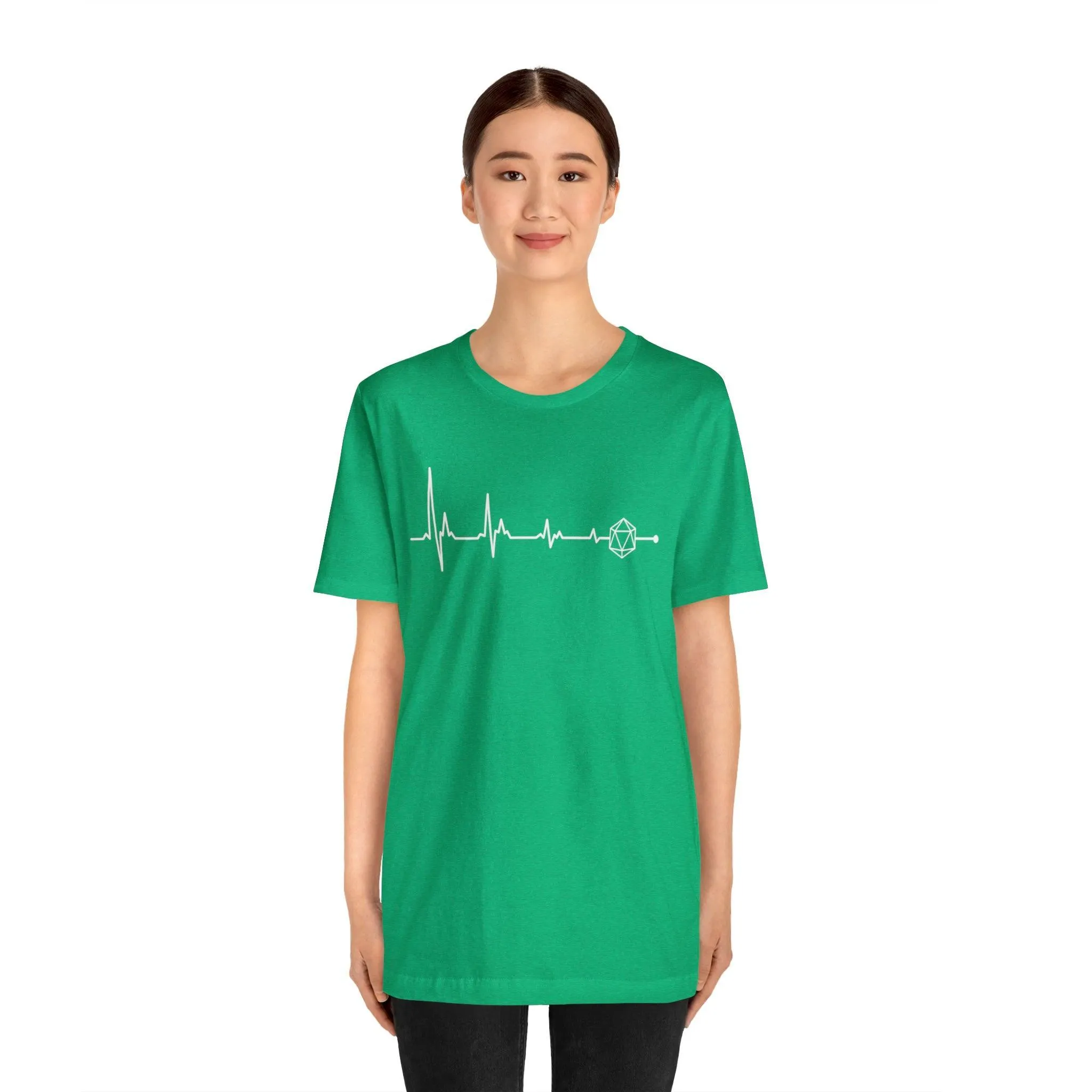 D20 heartbeat | rpg shirt | dnd gifts Dungeon Master gift | dnd tshirt | Gaming Shirt | dungeons and dragons Short Sleeve Tee